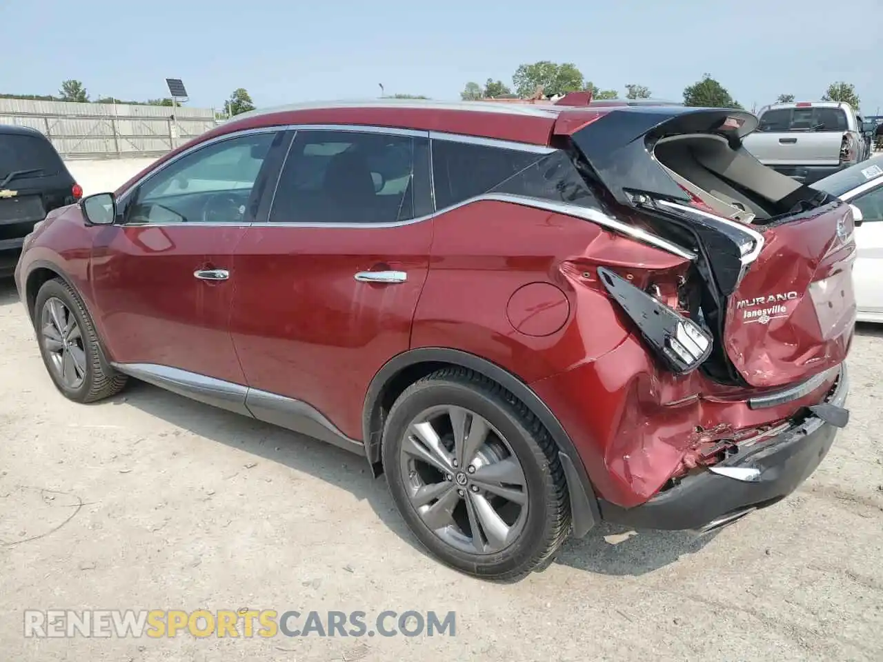 2 fotografías del automóvil dañado 5N1AZ2DS1MC121072 NISSAN MURANO 2021