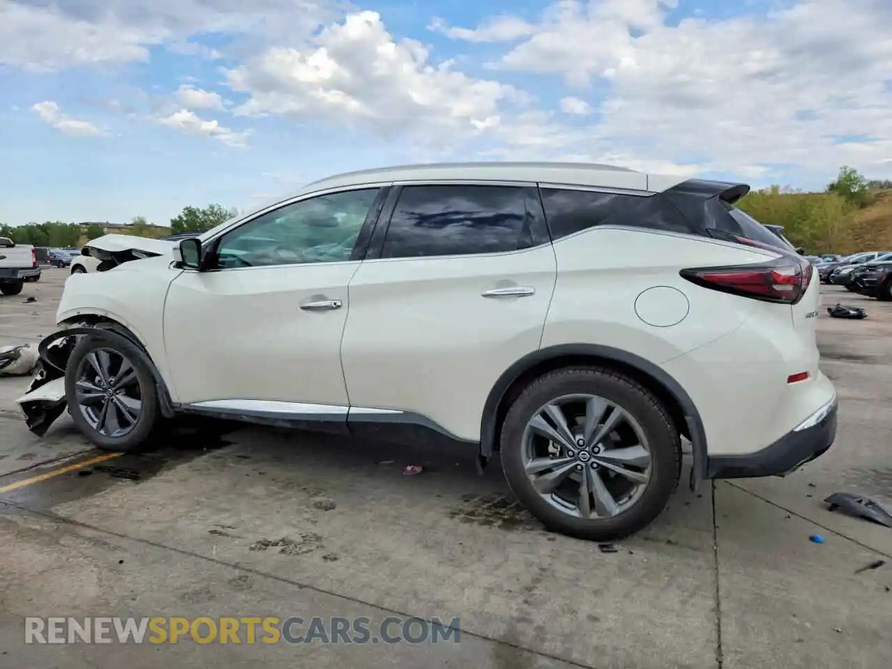 2 fotografías del automóvil dañado 5N1AZ2DS7MC113624 NISSAN MURANO 2021