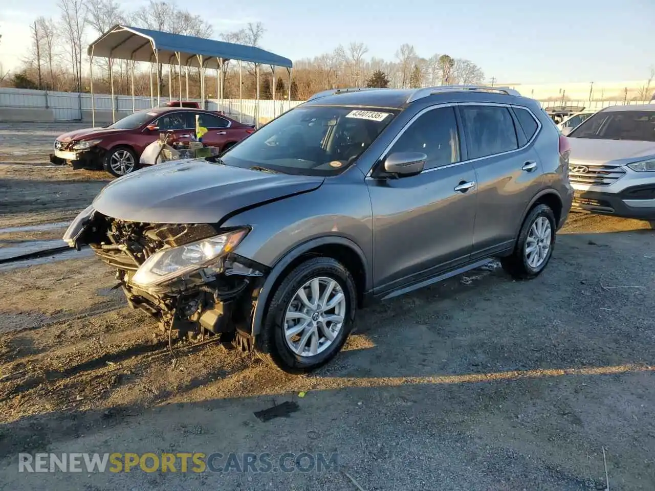 1 Photograph of a damaged car KNMAT2MT2KP507083 NISSAN ROGUE 2019