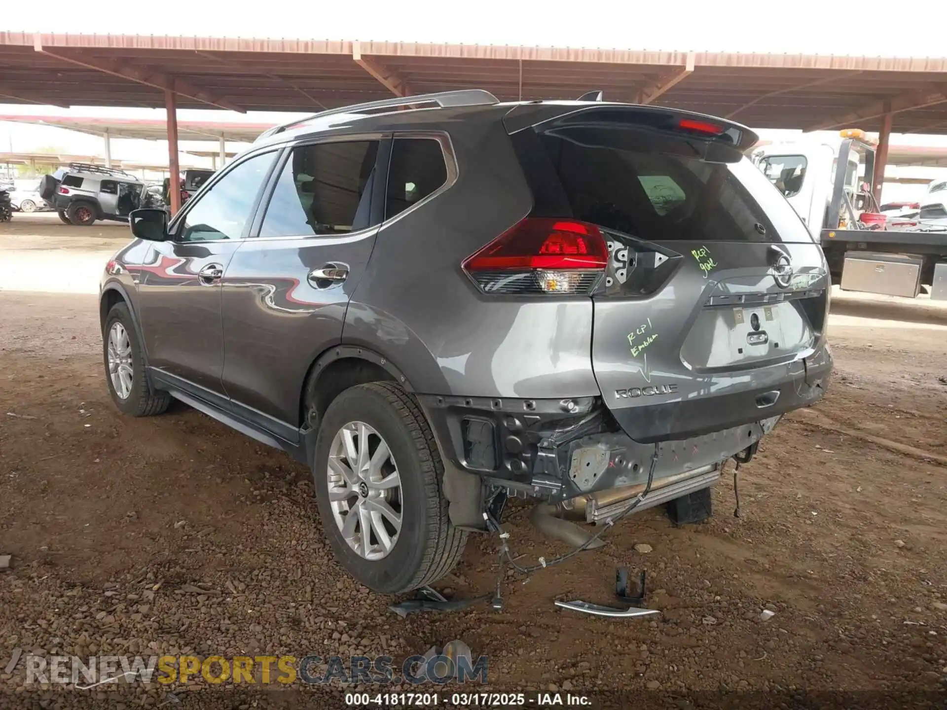 3 Photograph of a damaged car KNMAT2MT2LP521910 NISSAN ROGUE 2020