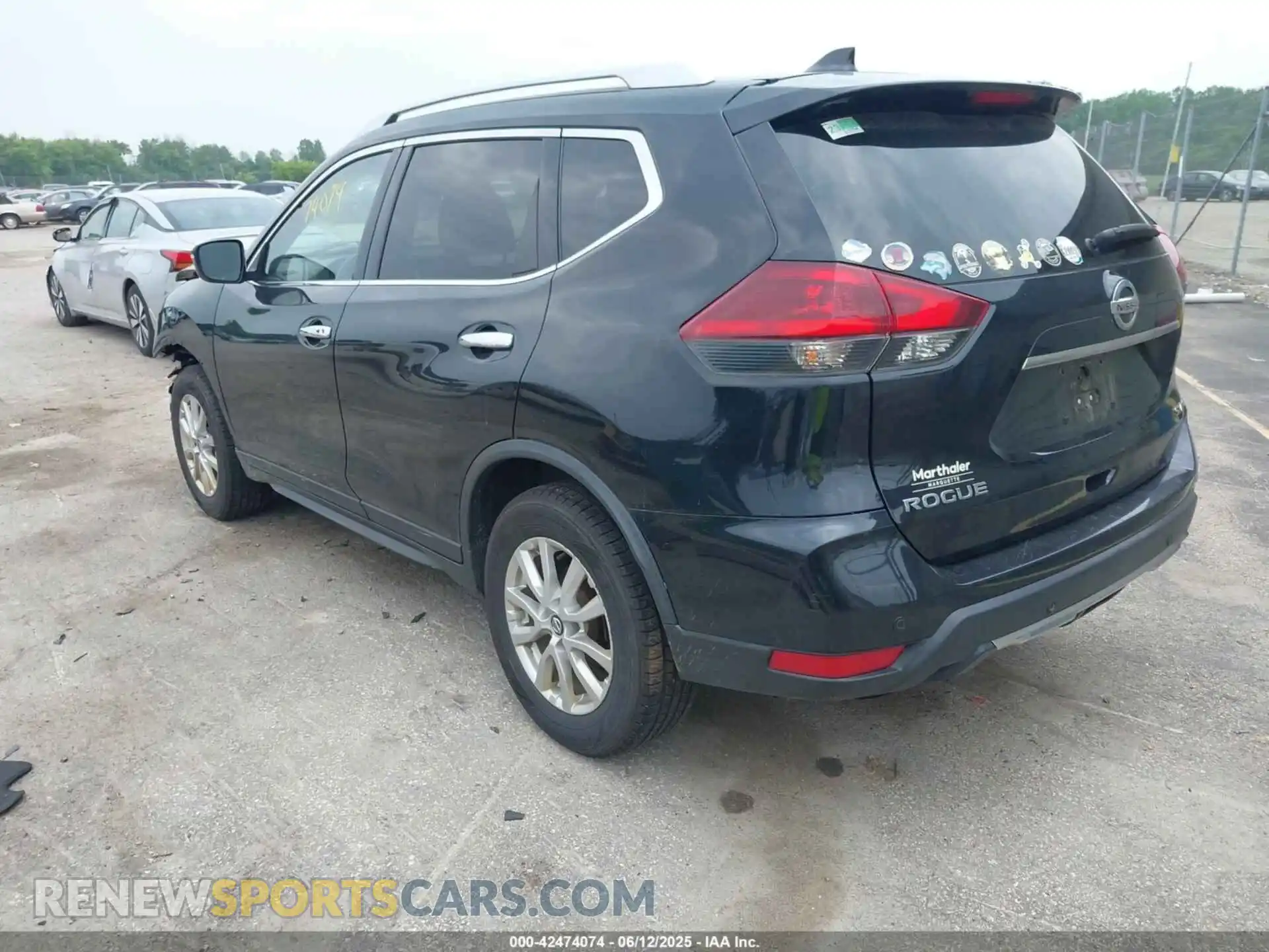 3 fotografías del automóvil dañado KNMAT2MV1LP509216 NISSAN ROGUE 2020