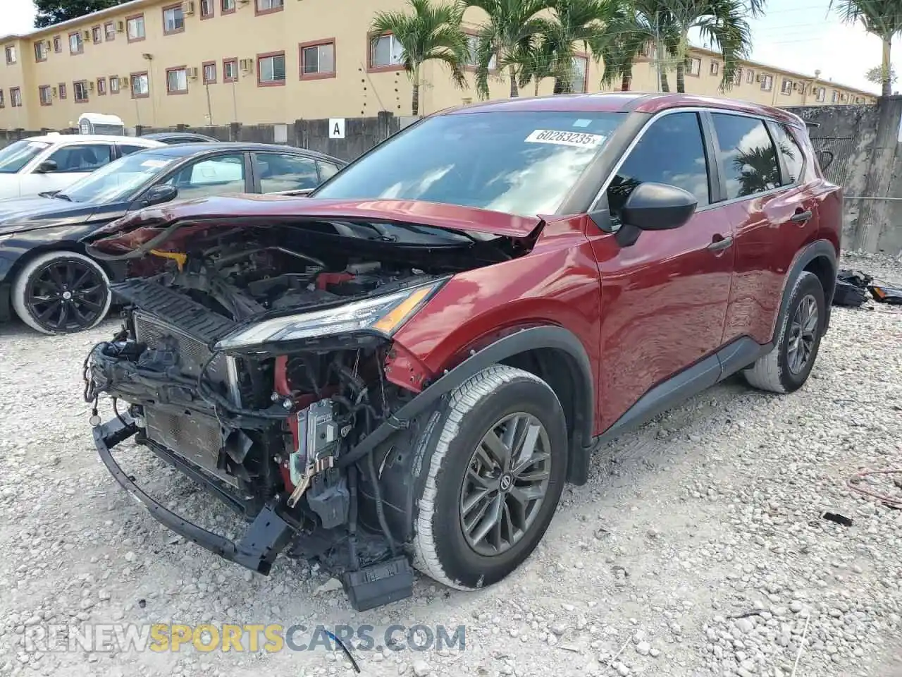 1 Photograph of a damaged car 5N1AT3AA5MC736601 NISSAN ROGUE 2021