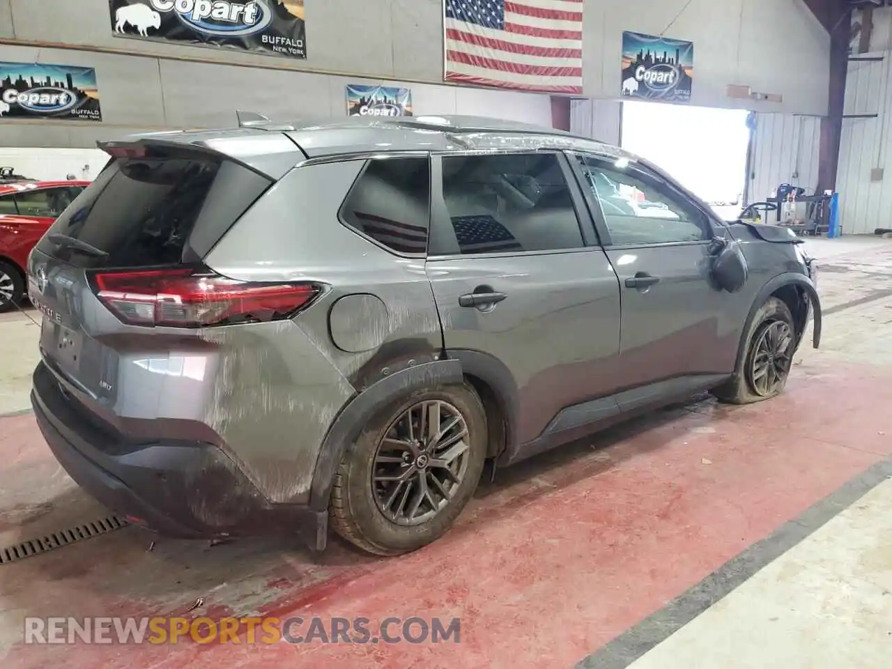 3 Photograph of a damaged car 5N1AT3AB9MC696466 NISSAN ROGUE 2021