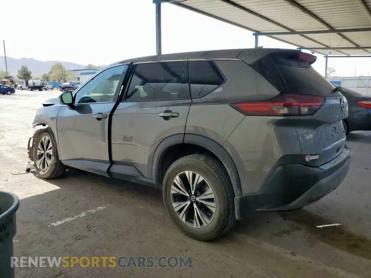 2 fotografías del automóvil dañado 5N1AT3BA1MC800115 NISSAN ROGUE 2021