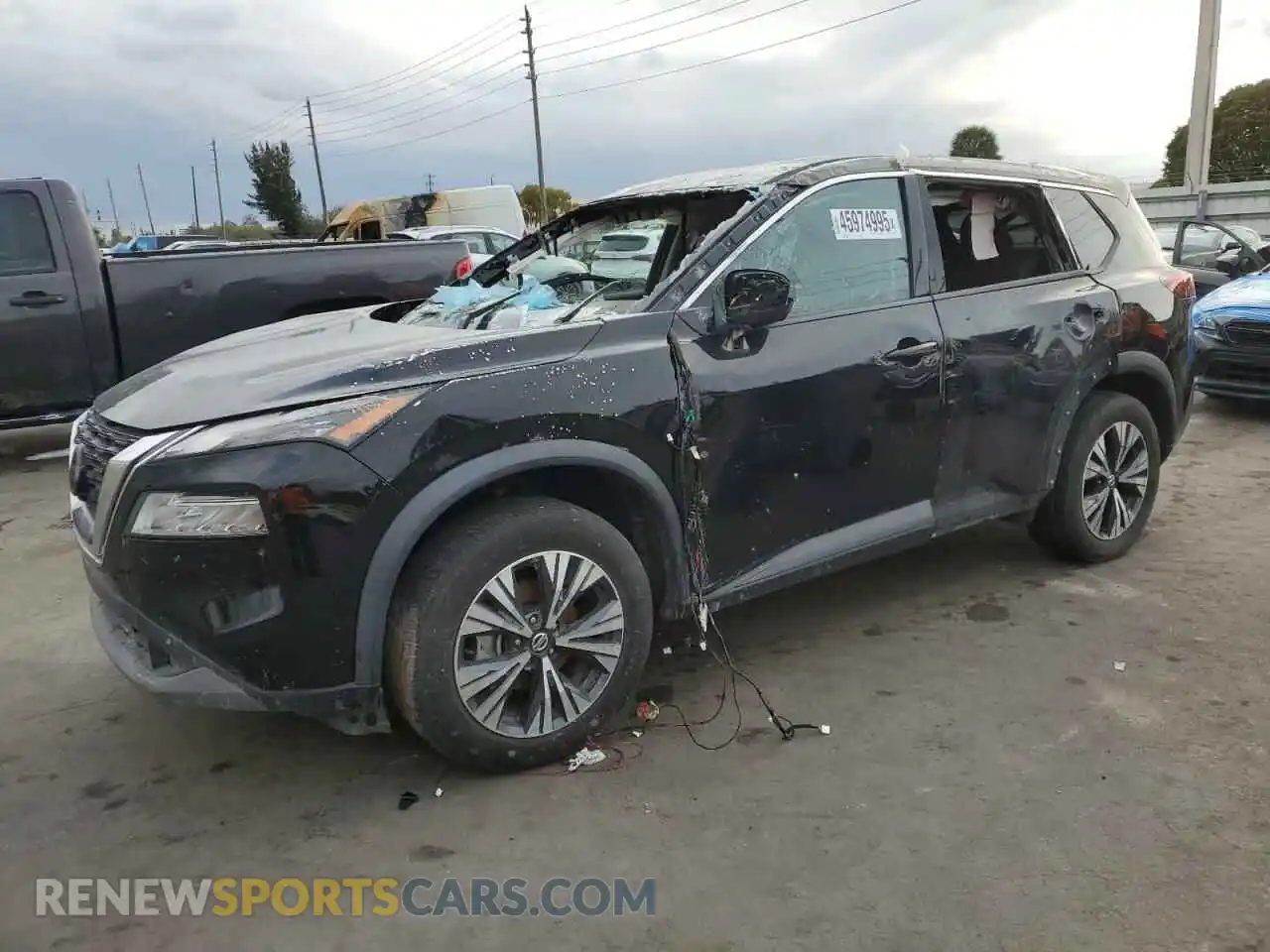 1 Photograph of a damaged car 5N1AT3BA4MC741190 NISSAN ROGUE 2021