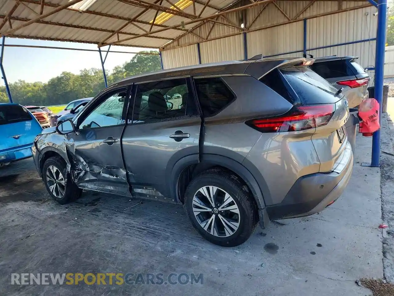 2 Photograph of a damaged car 5N1AT3BA7MC673404 NISSAN ROGUE 2021