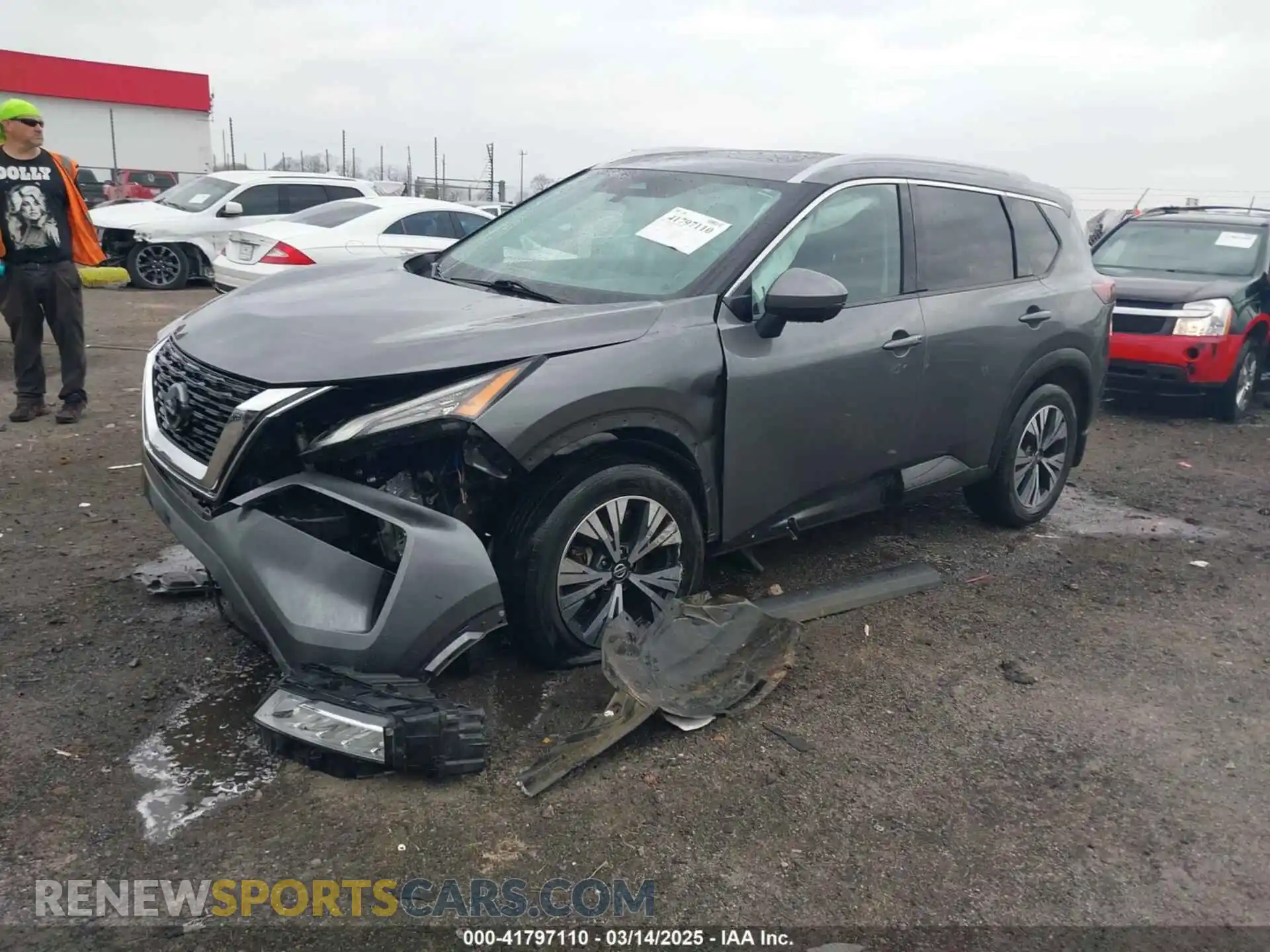 2 Photograph of a damaged car 5N1AT3BA9MC719010 NISSAN ROGUE 2021