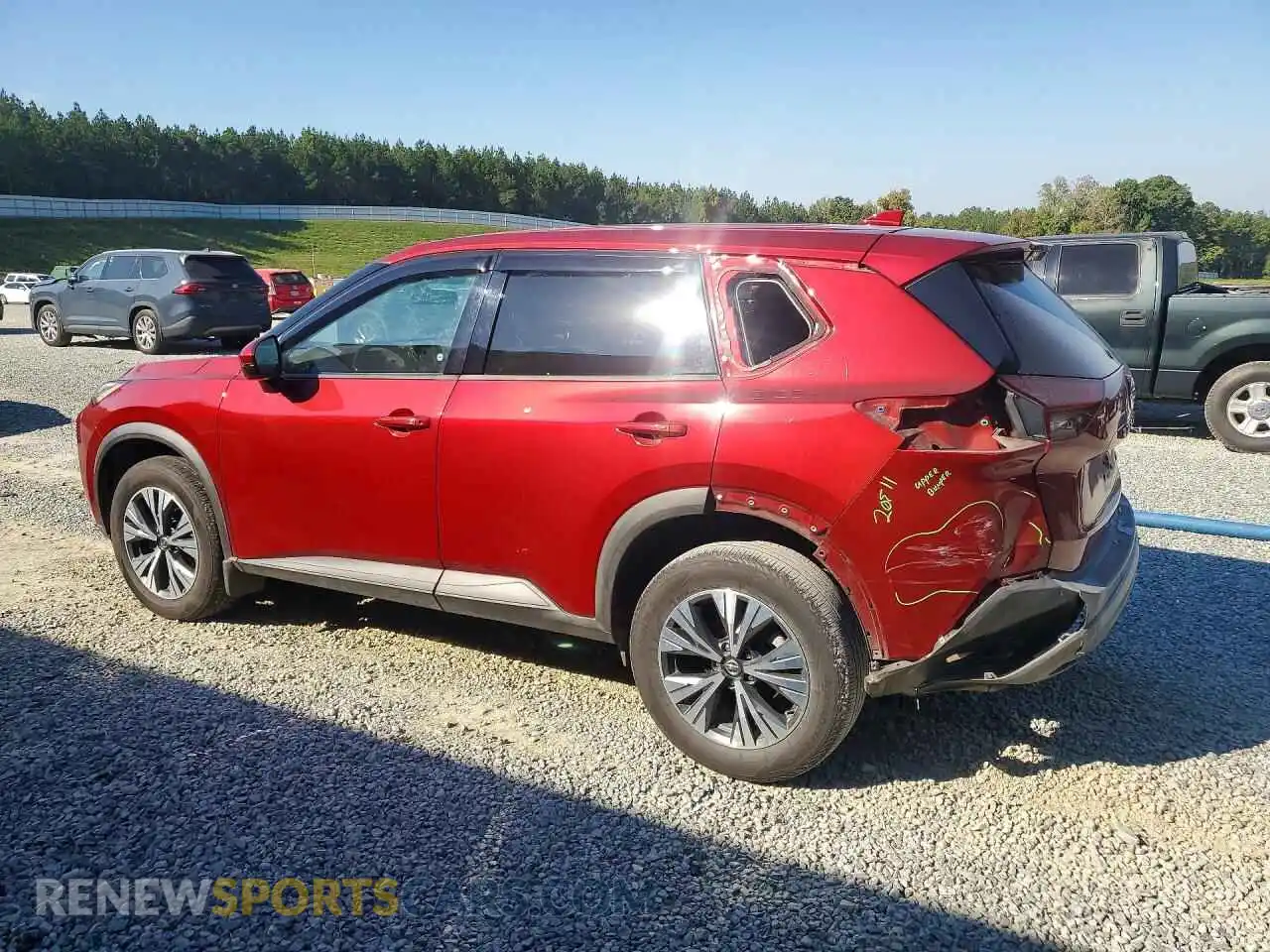 2 Photograph of a damaged car 5N1AT3BA9MC793740 NISSAN ROGUE 2021