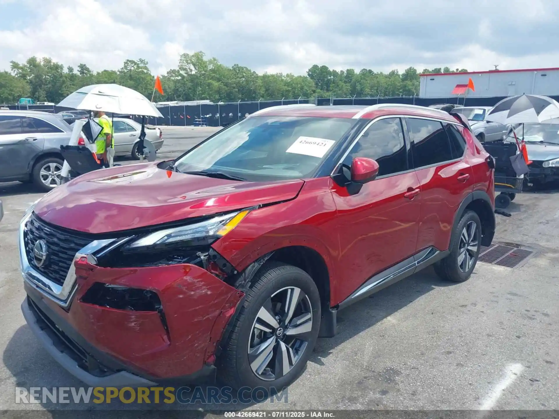 2 Photograph of a damaged car 5N1AT3CA7MC695448 NISSAN ROGUE 2021