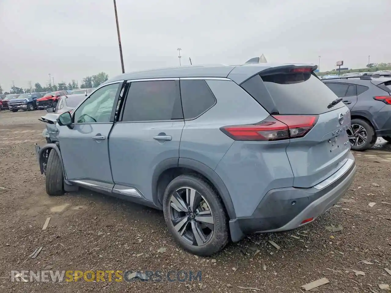 2 fotografías del automóvil dañado 5N1AT3CB1MC802874 NISSAN ROGUE 2021