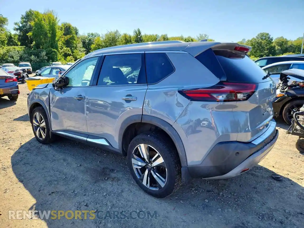 2 fotografías del automóvil dañado 5N1AT3CB5MC707234 NISSAN ROGUE 2021