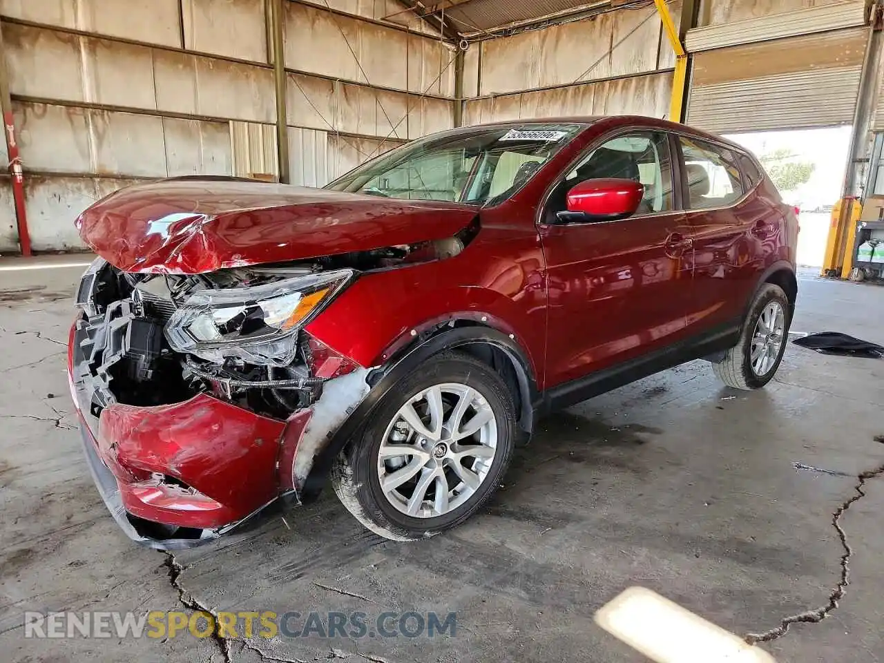 1 Photograph of a damaged car JN1BJ1AV4MW312897 NISSAN ROGUE 2021