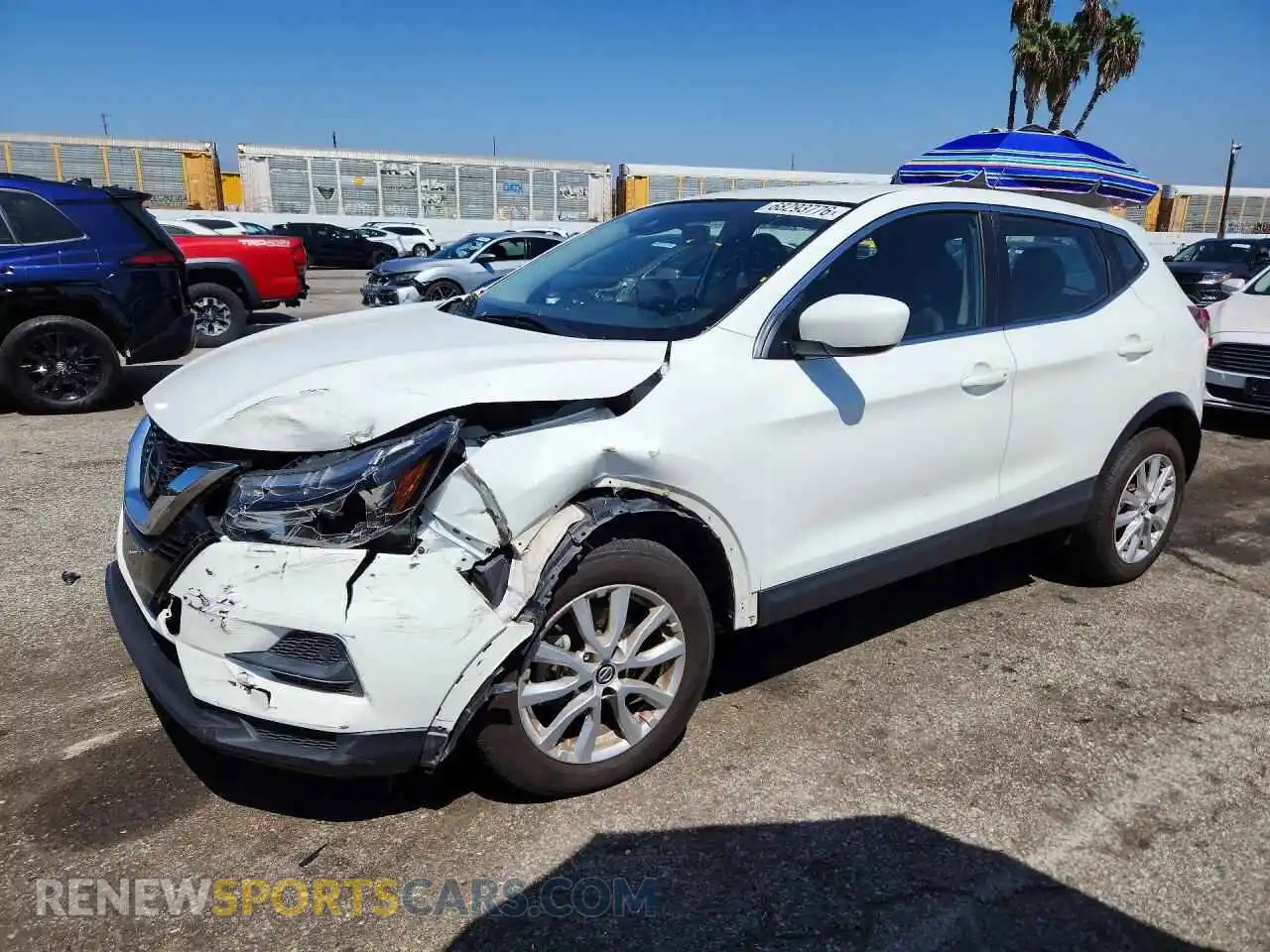 1 Photograph of a damaged car JN1BJ1AV8MW304477 NISSAN ROGUE 2021