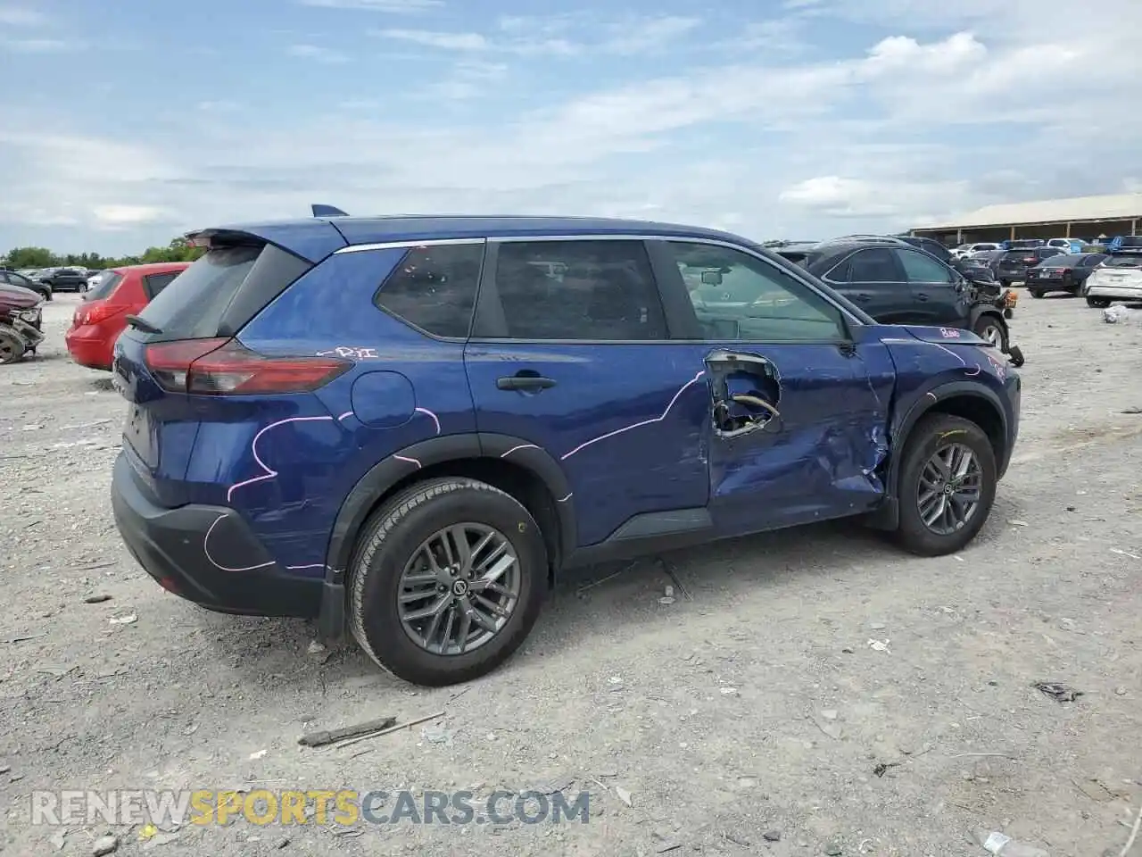 3 Photograph of a damaged car JN8AT3AA8MW018371 NISSAN ROGUE 2021