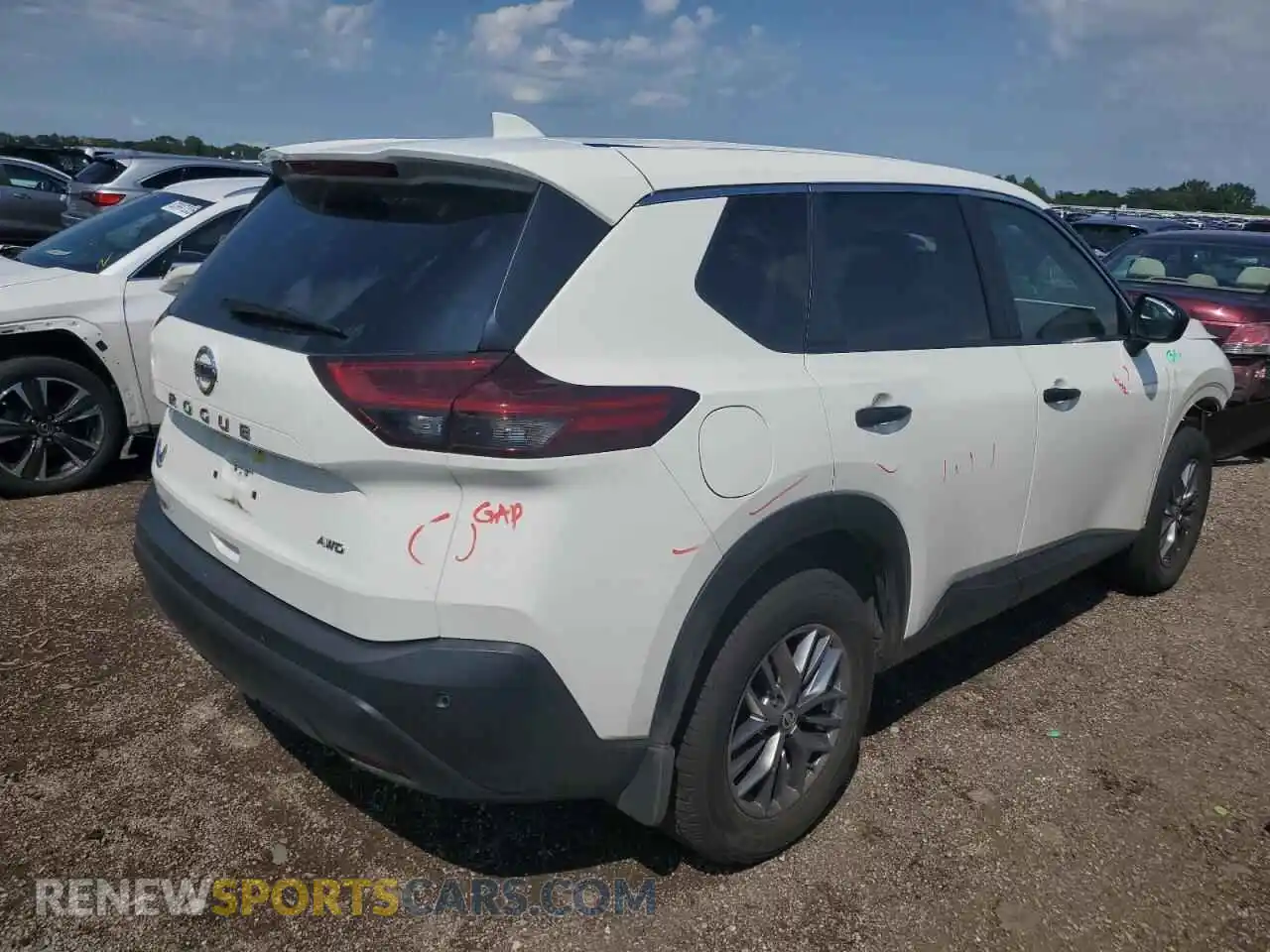 3 Photograph of a damaged car JN8AT3AB7MW210485 NISSAN ROGUE 2021