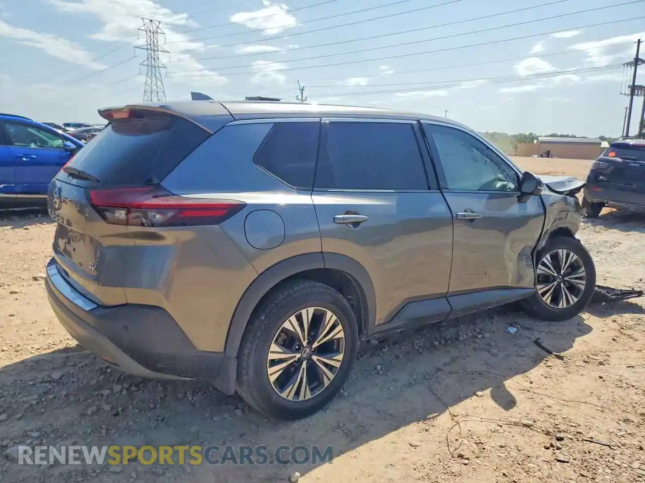 3 fotografías del automóvil dañado JN8AT3BA1MW016993 NISSAN ROGUE 2021