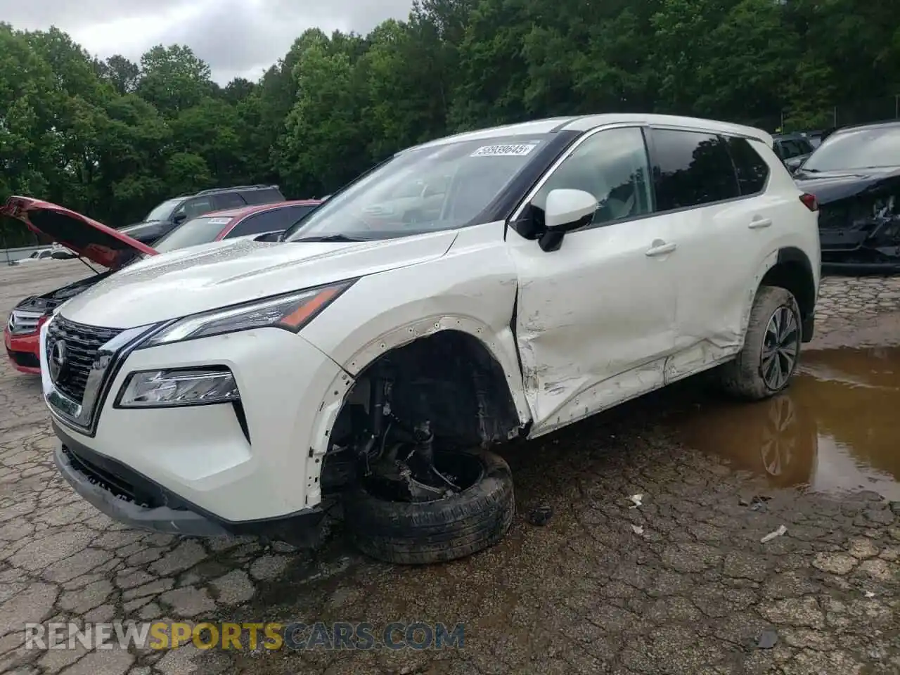 1 Photograph of a damaged car JN8AT3BA3MW011648 NISSAN ROGUE 2021