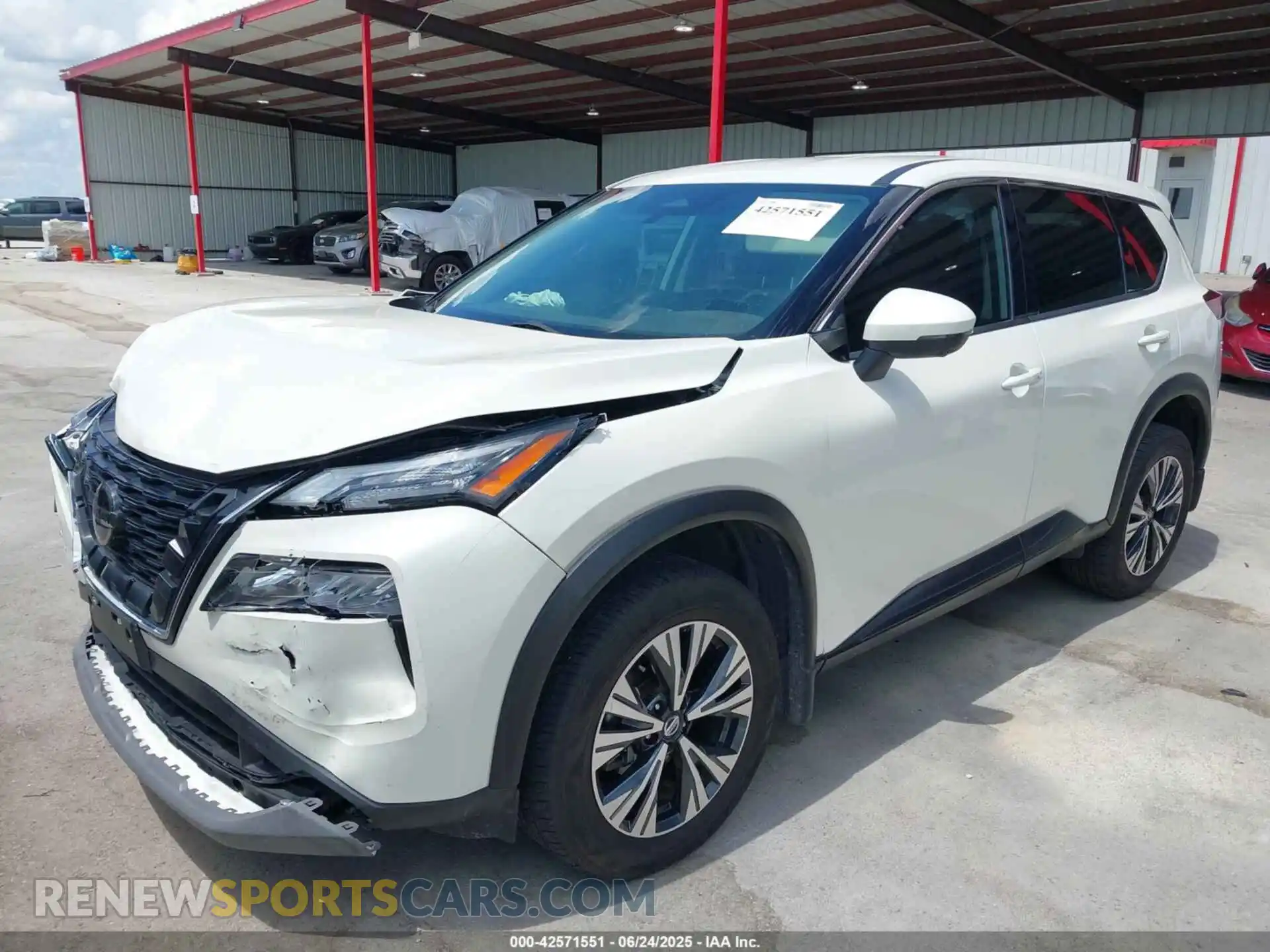 2 Photograph of a damaged car JN8AT3BA7MW009546 NISSAN ROGUE 2021