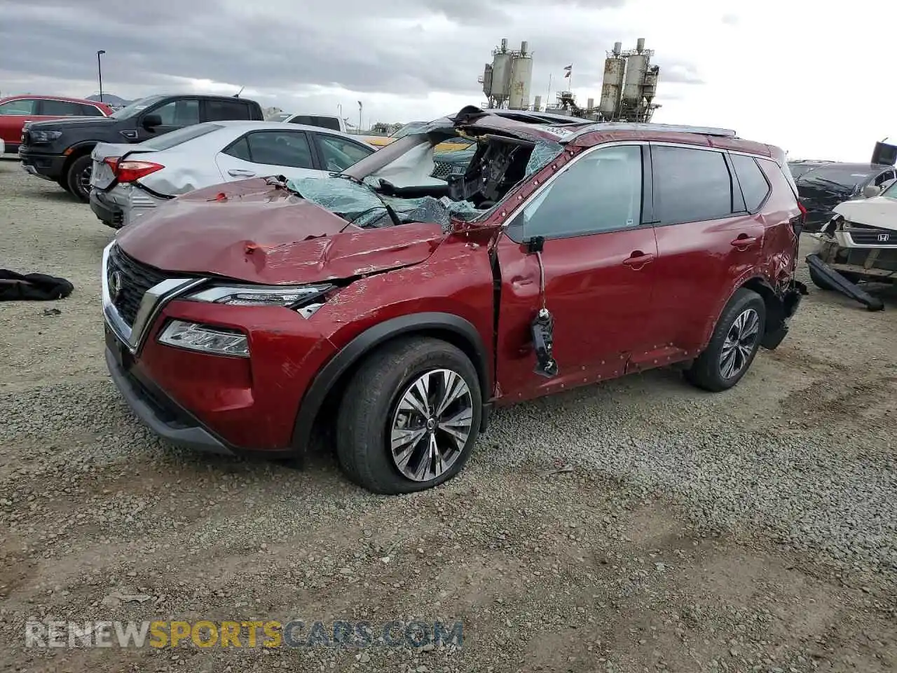 1 Photograph of a damaged car JN8AT3BA7MW022457 NISSAN ROGUE 2021
