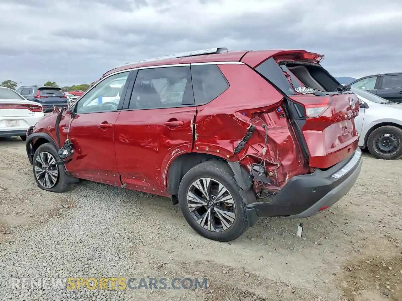 2 Photograph of a damaged car JN8AT3BA7MW022457 NISSAN ROGUE 2021