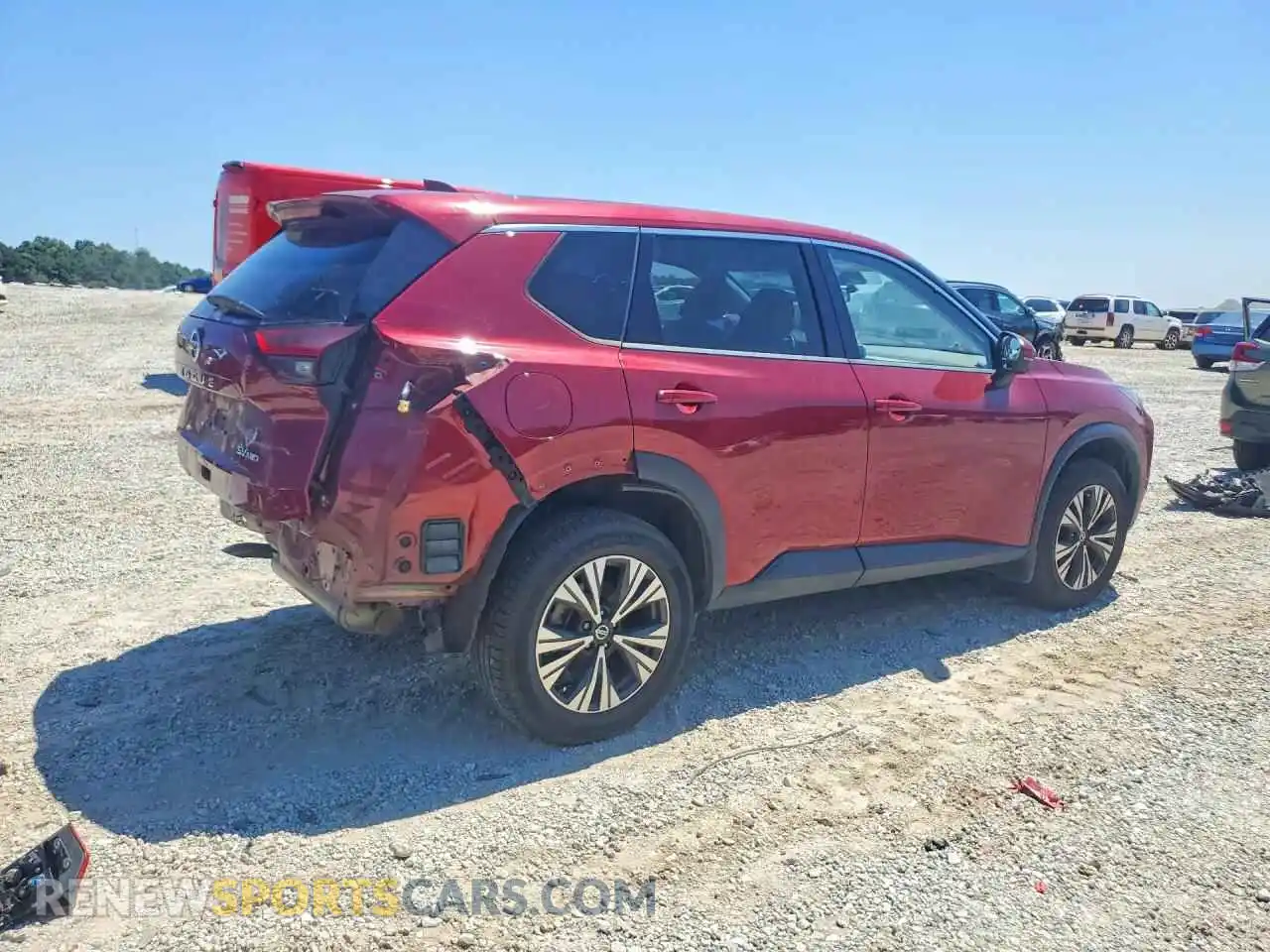 3 fotografías del automóvil dañado JN8AT3BB5MW218938 NISSAN ROGUE 2021