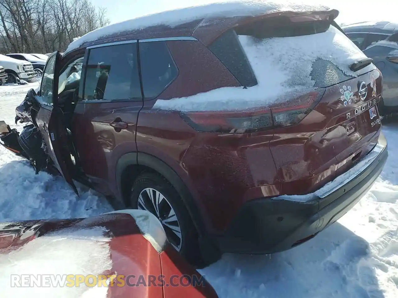 2 Photograph of a damaged car JN8AT3BB5MW227333 NISSAN ROGUE 2021