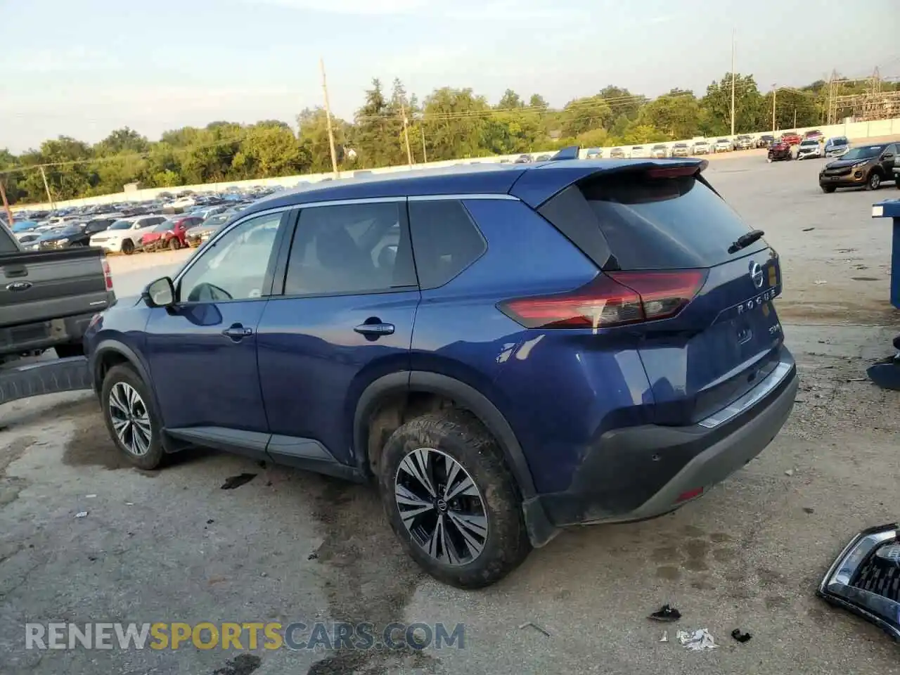 2 Photograph of a damaged car JN8AT3BB7MW215314 NISSAN ROGUE 2021