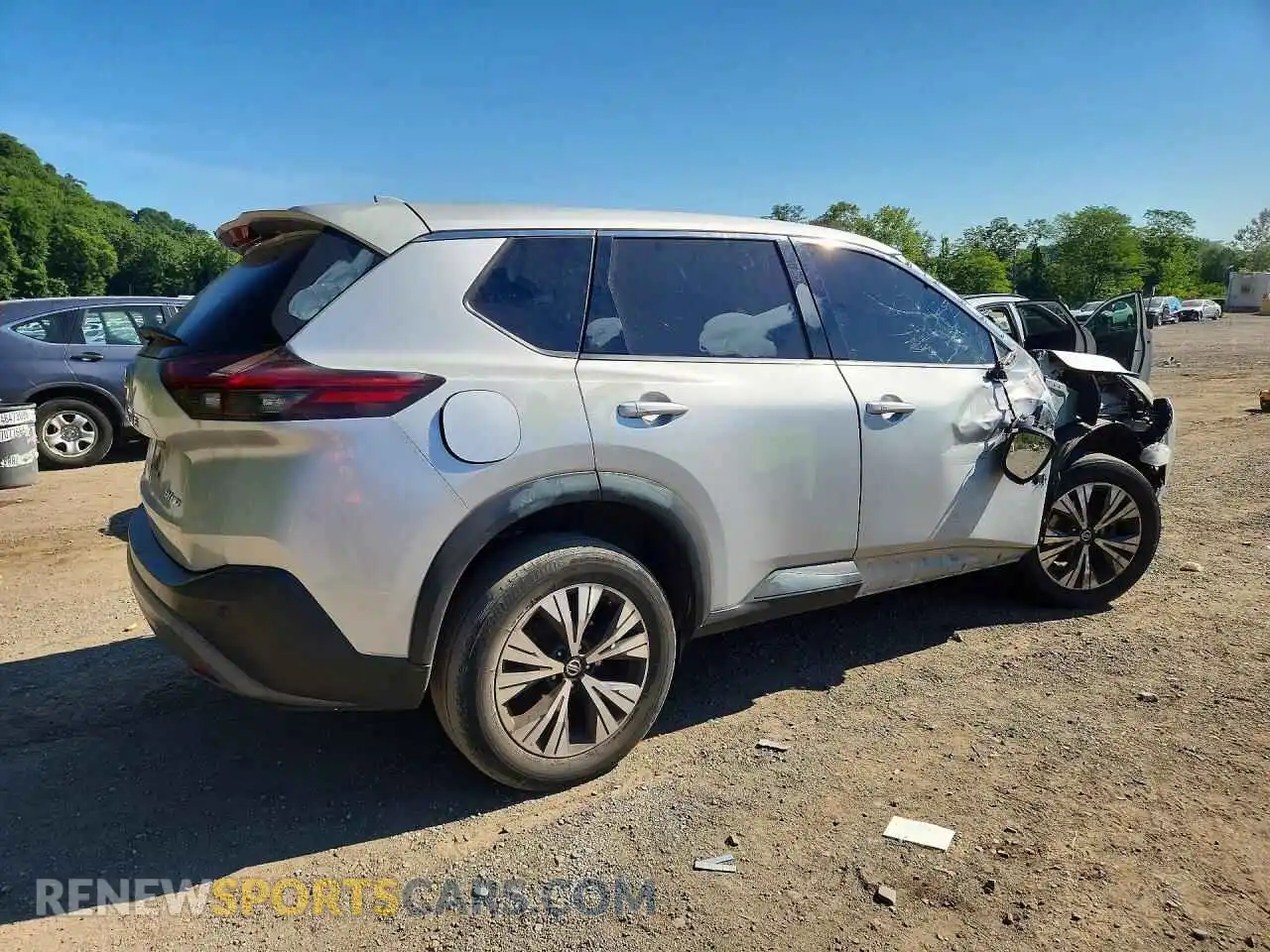 3 Photograph of a damaged car JN8AT3BB7MW223333 NISSAN ROGUE 2021