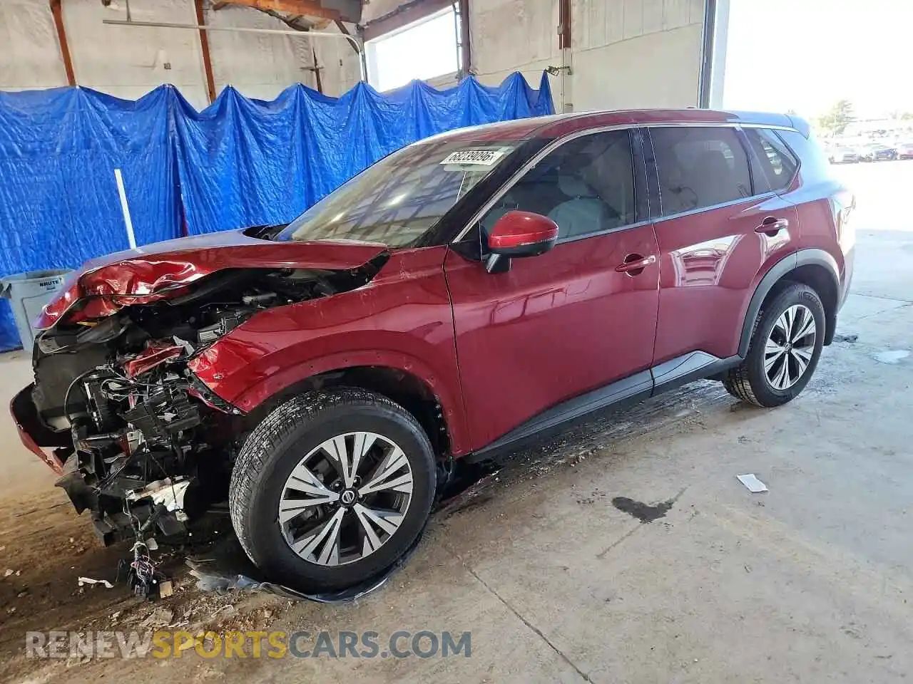 1 Photograph of a damaged car JN8AT3BB9MW219624 NISSAN ROGUE 2021