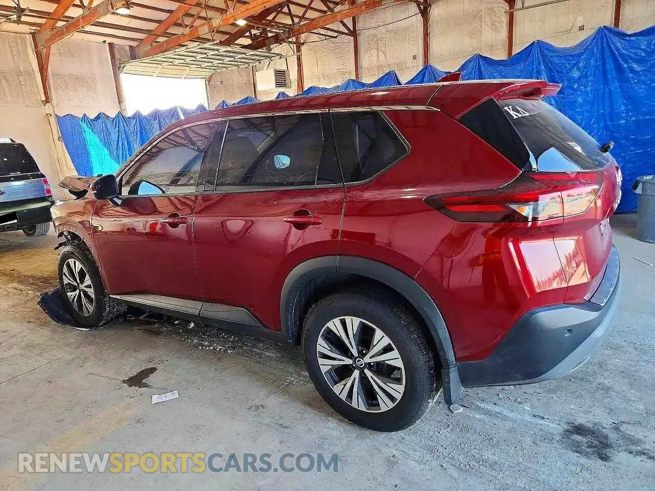 2 Photograph of a damaged car JN8AT3BB9MW219624 NISSAN ROGUE 2021