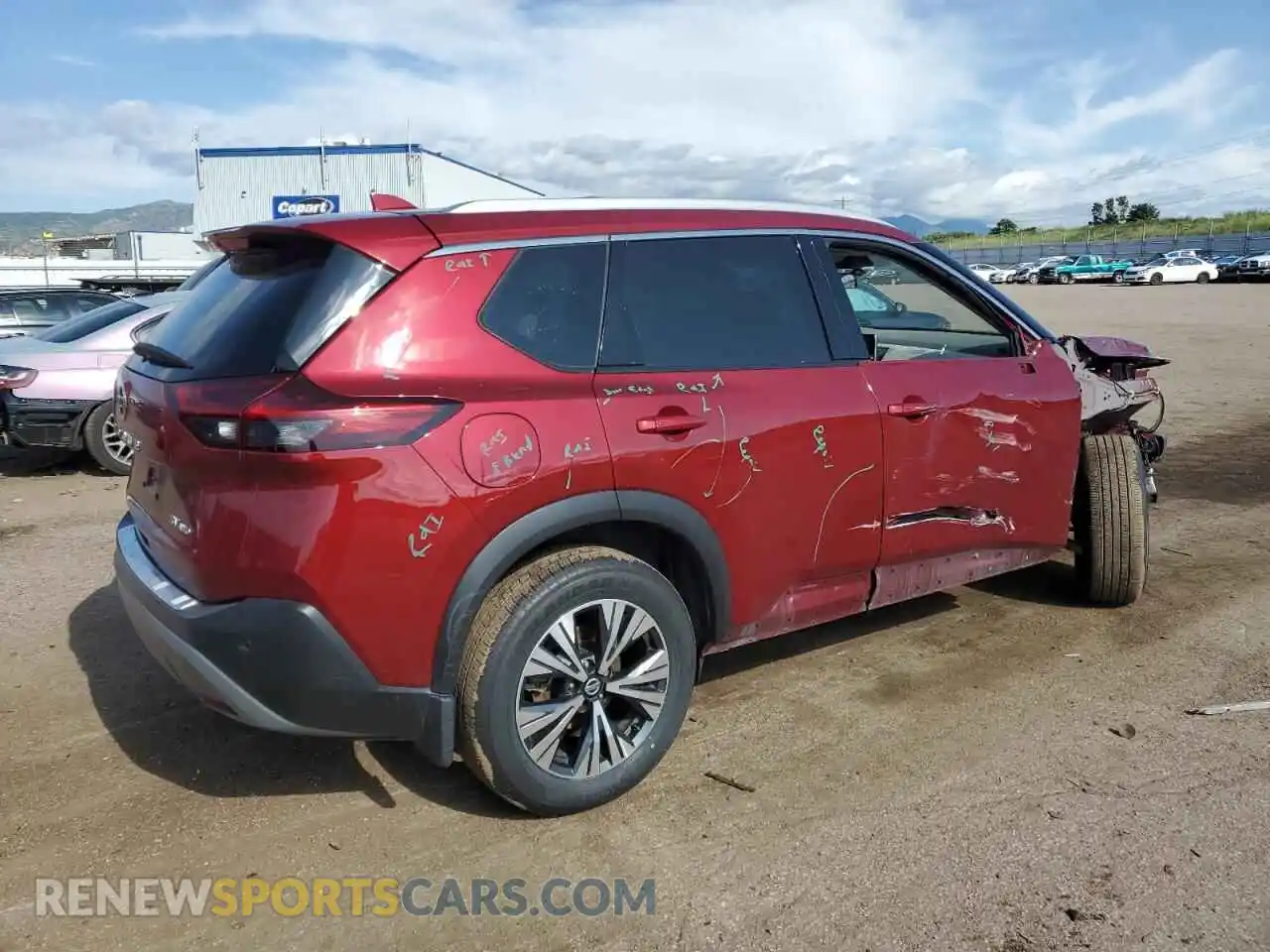 3 Photograph of a damaged car JN8AT3BBXMW231796 NISSAN ROGUE 2021