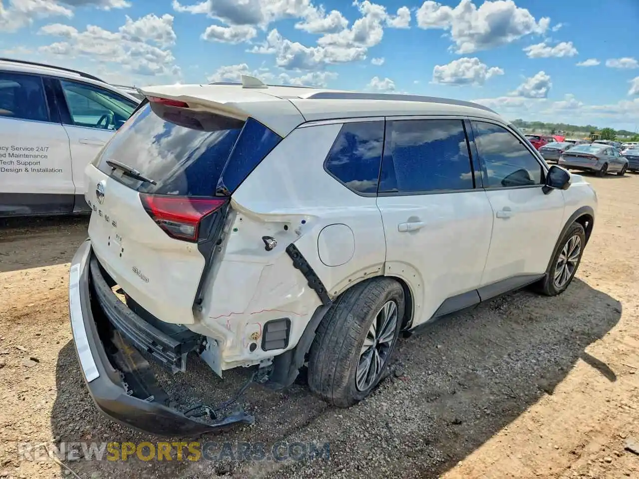 3 fotografías del automóvil dañado JN8AT3BBXMW233449 NISSAN ROGUE 2021