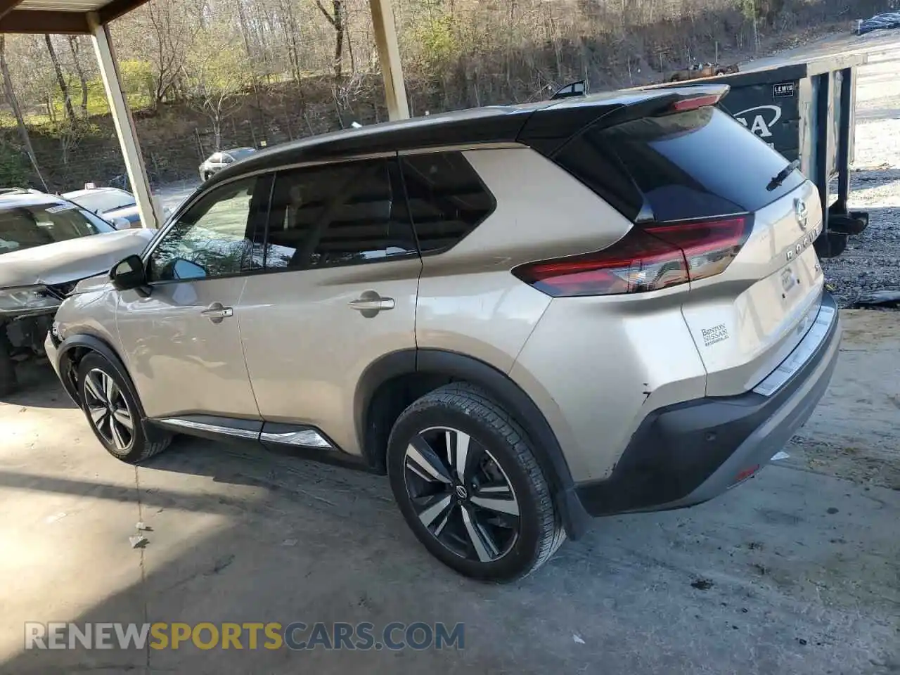 2 Photograph of a damaged car JN8AT3CA2MW027855 NISSAN ROGUE 2021