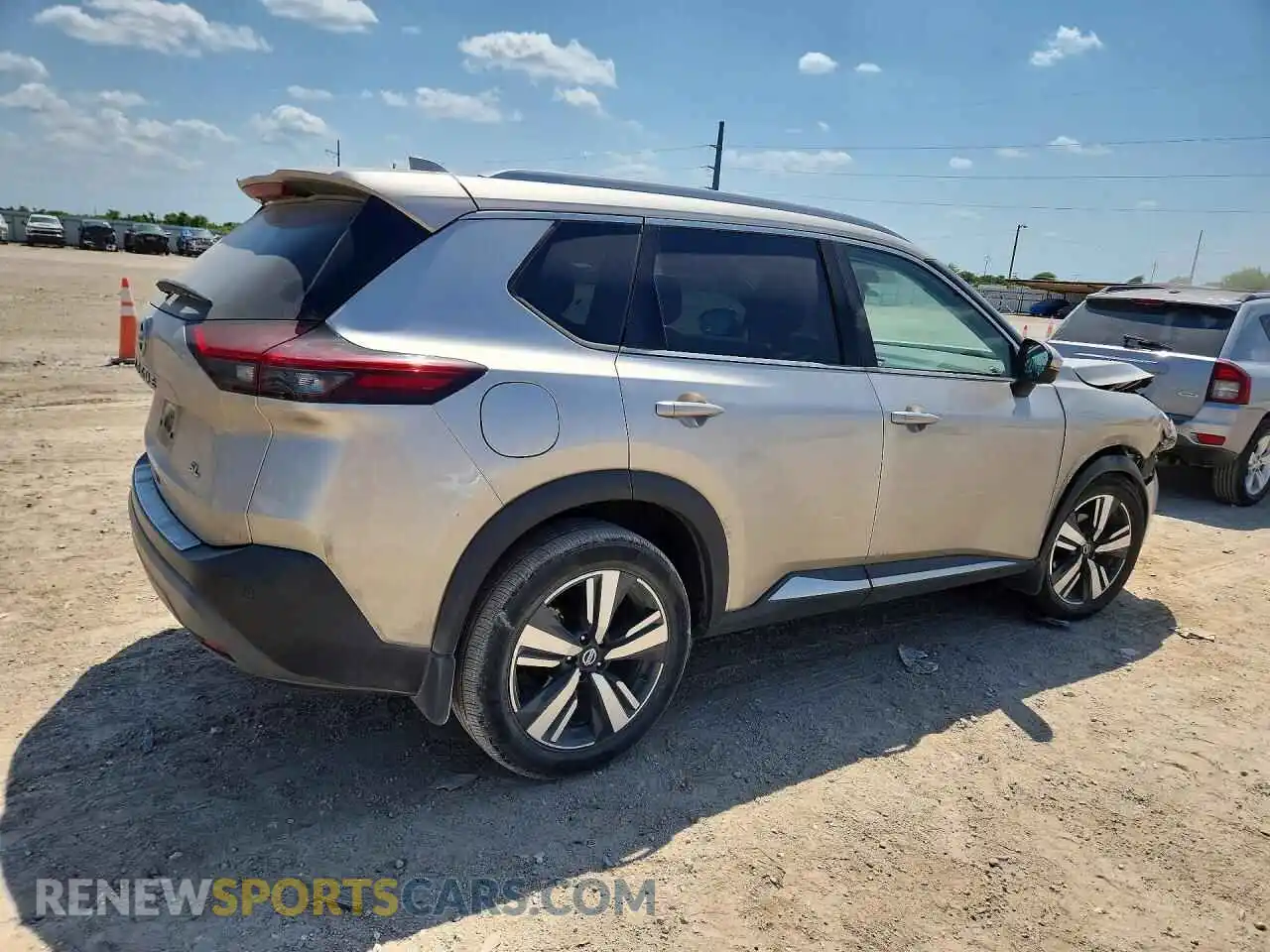 3 fotografías del automóvil dañado JN8AT3CA3MW020686 NISSAN ROGUE 2021