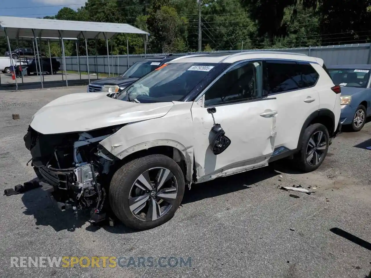 1 Photograph of a damaged car JN8AT3CB8MW236929 NISSAN ROGUE 2021