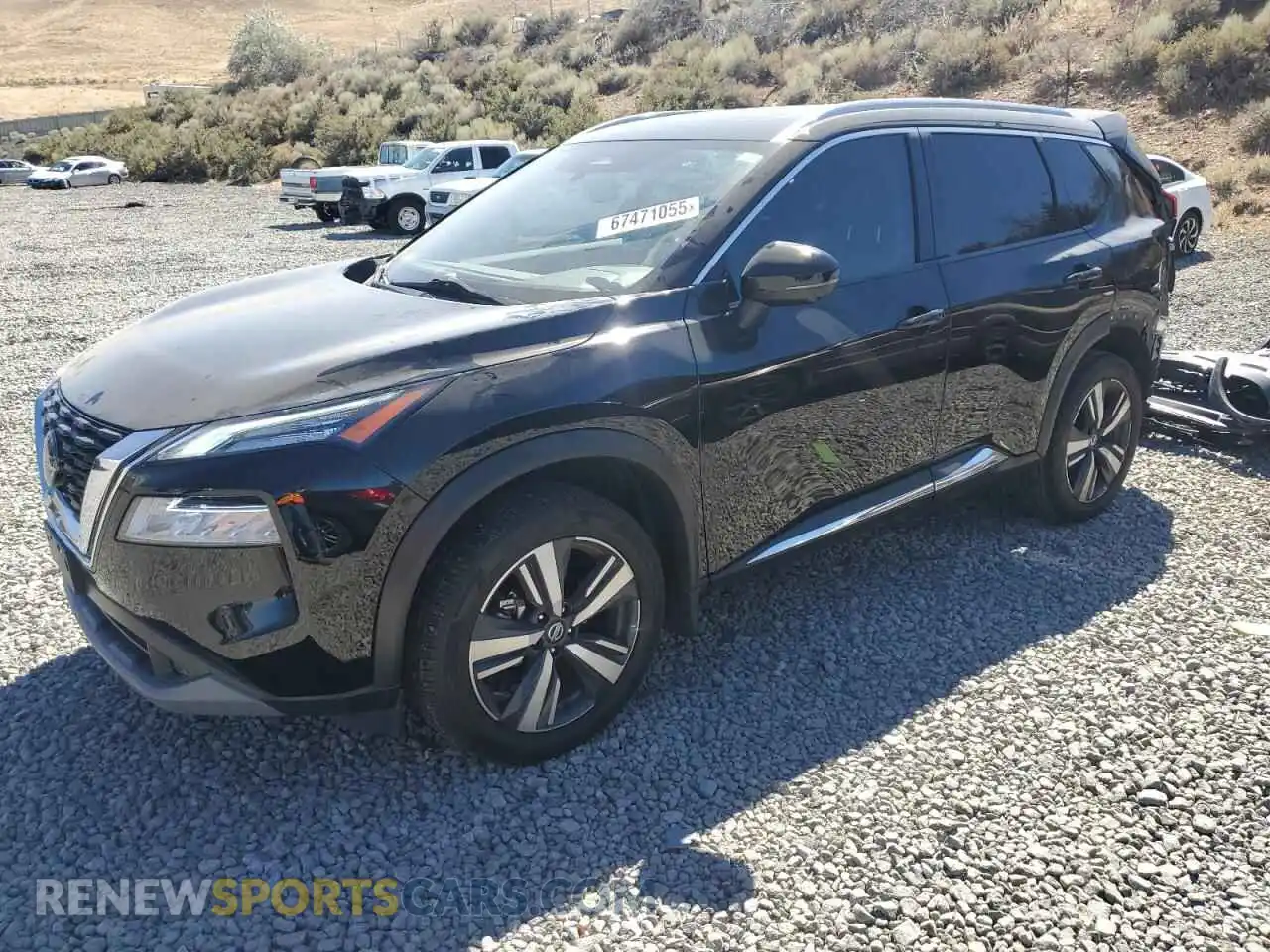 1 Photograph of a damaged car JN8AT3CB9MW237104 NISSAN ROGUE 2021