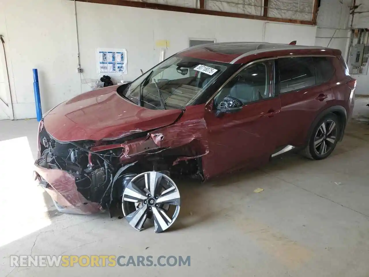 1 Photograph of a damaged car JN8AT3CB9MW240018 NISSAN ROGUE 2021