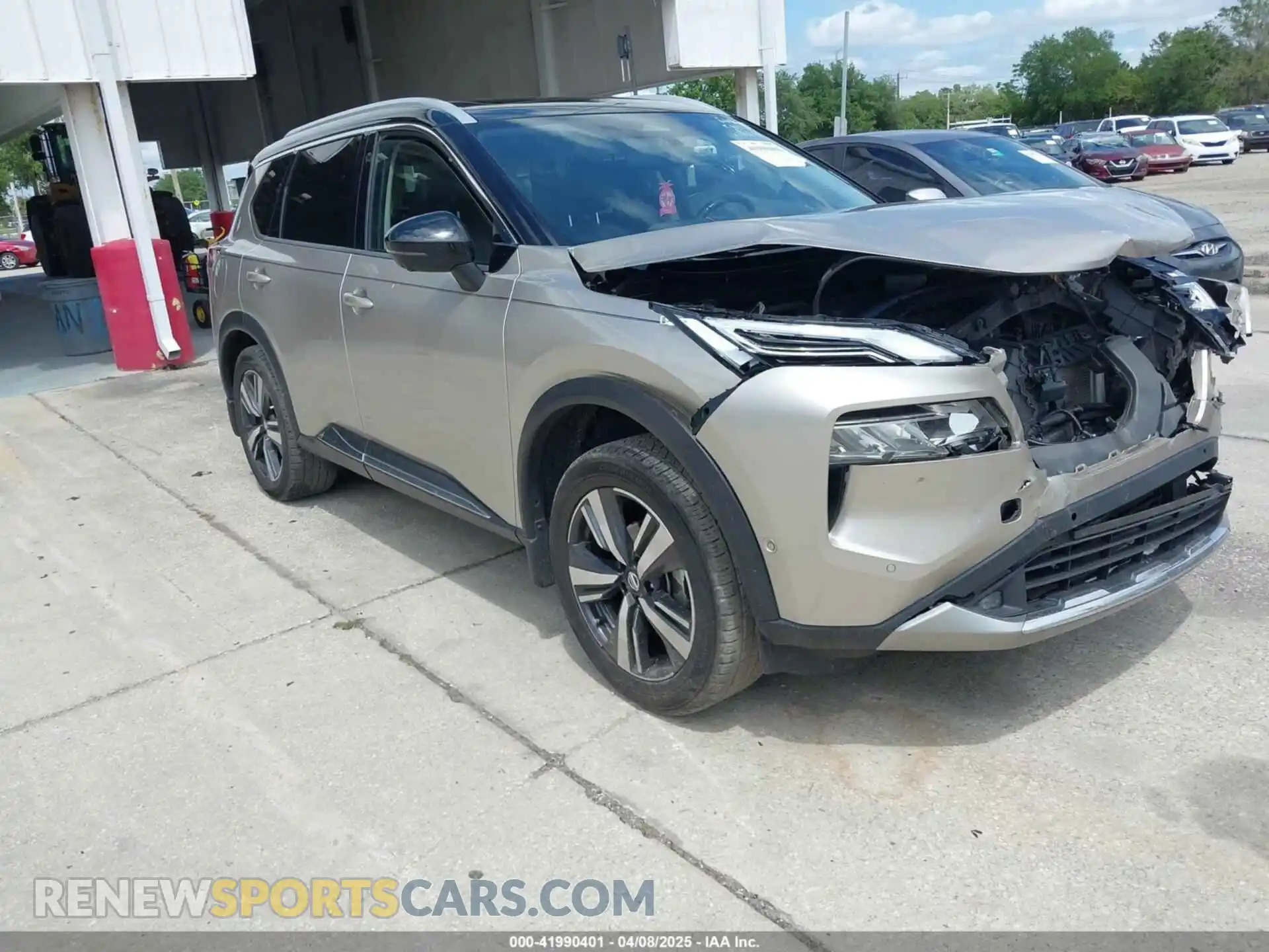 1 Photograph of a damaged car JN8AT3DC4MW100952 NISSAN ROGUE 2021