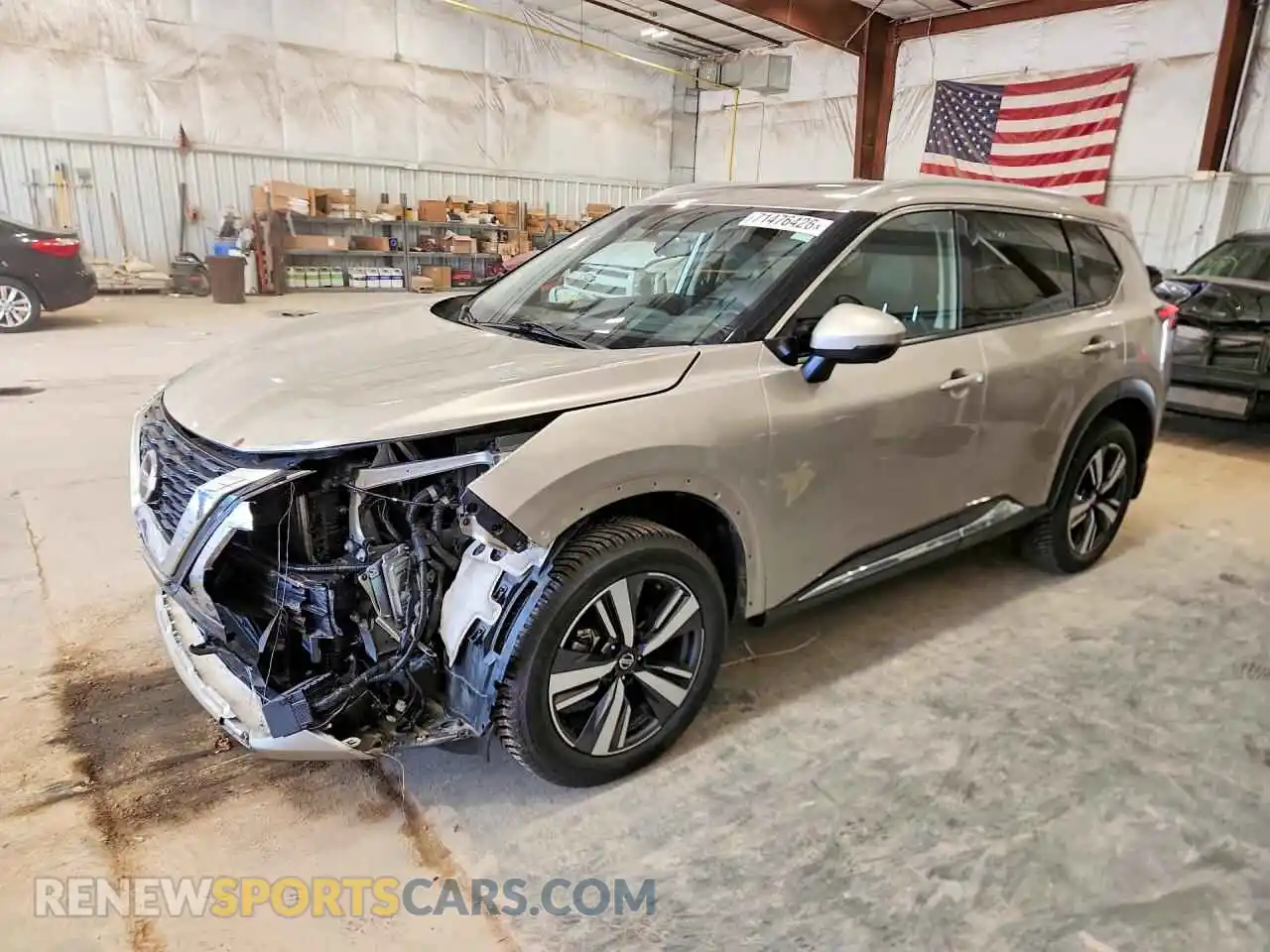 1 Photograph of a damaged car JN8AT3DD0MW313468 NISSAN ROGUE 2021