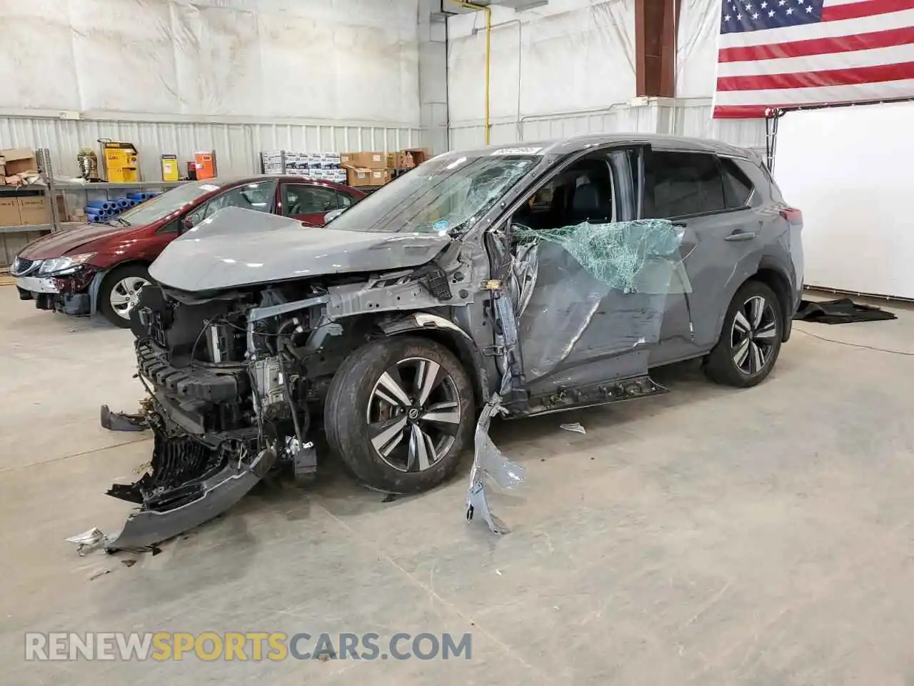 1 Photograph of a damaged car JN8AT3DD5MW314017 NISSAN ROGUE 2021