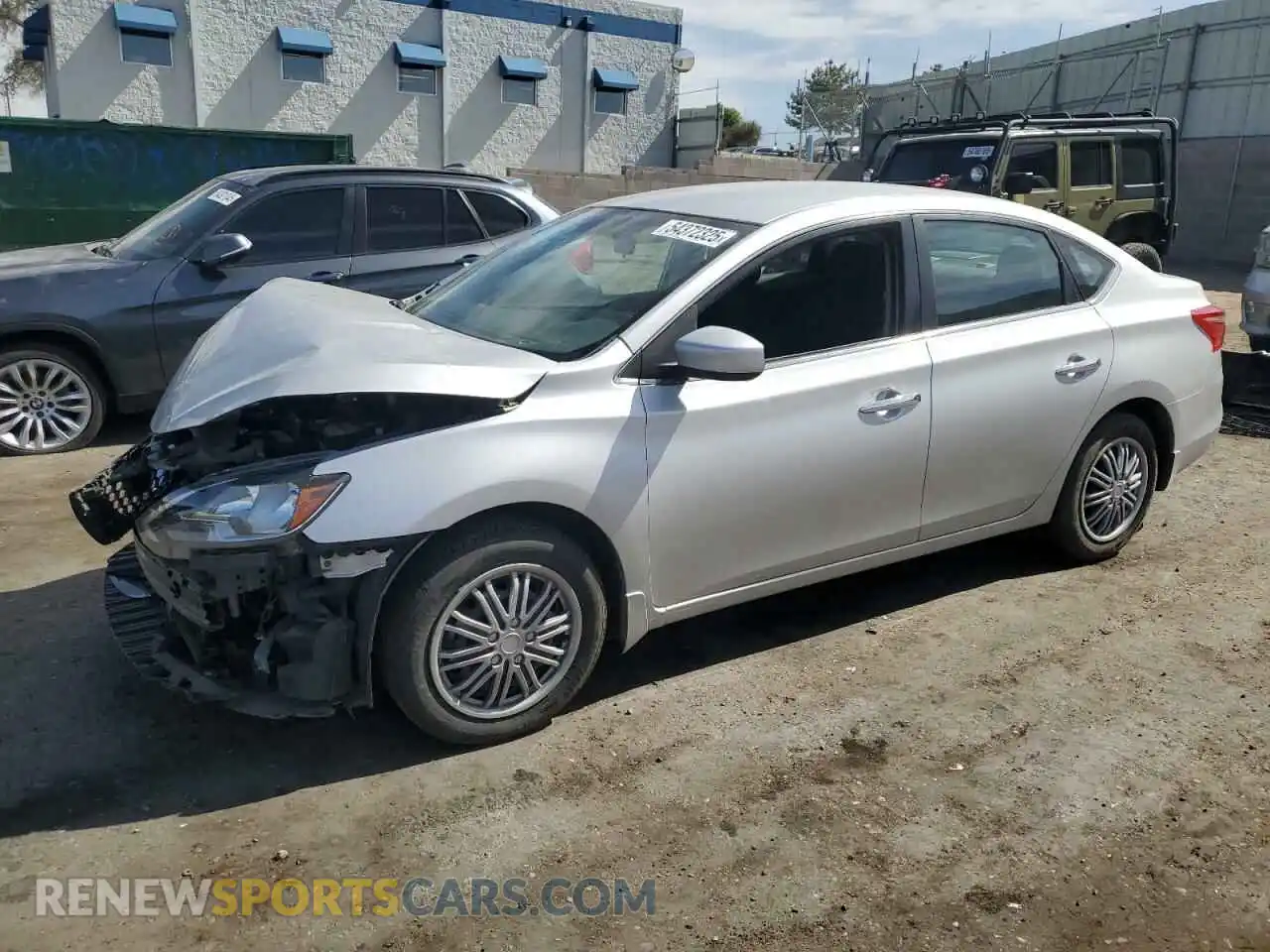 1 Photograph of a damaged car 3N1AB7AP0KY292537 NISSAN SENTRA 2019