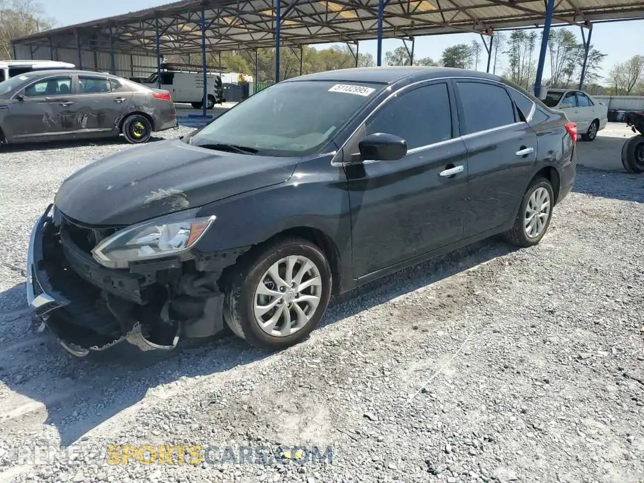 1 Photograph of a damaged car 3N1AB7AP0KY371741 NISSAN SENTRA 2019