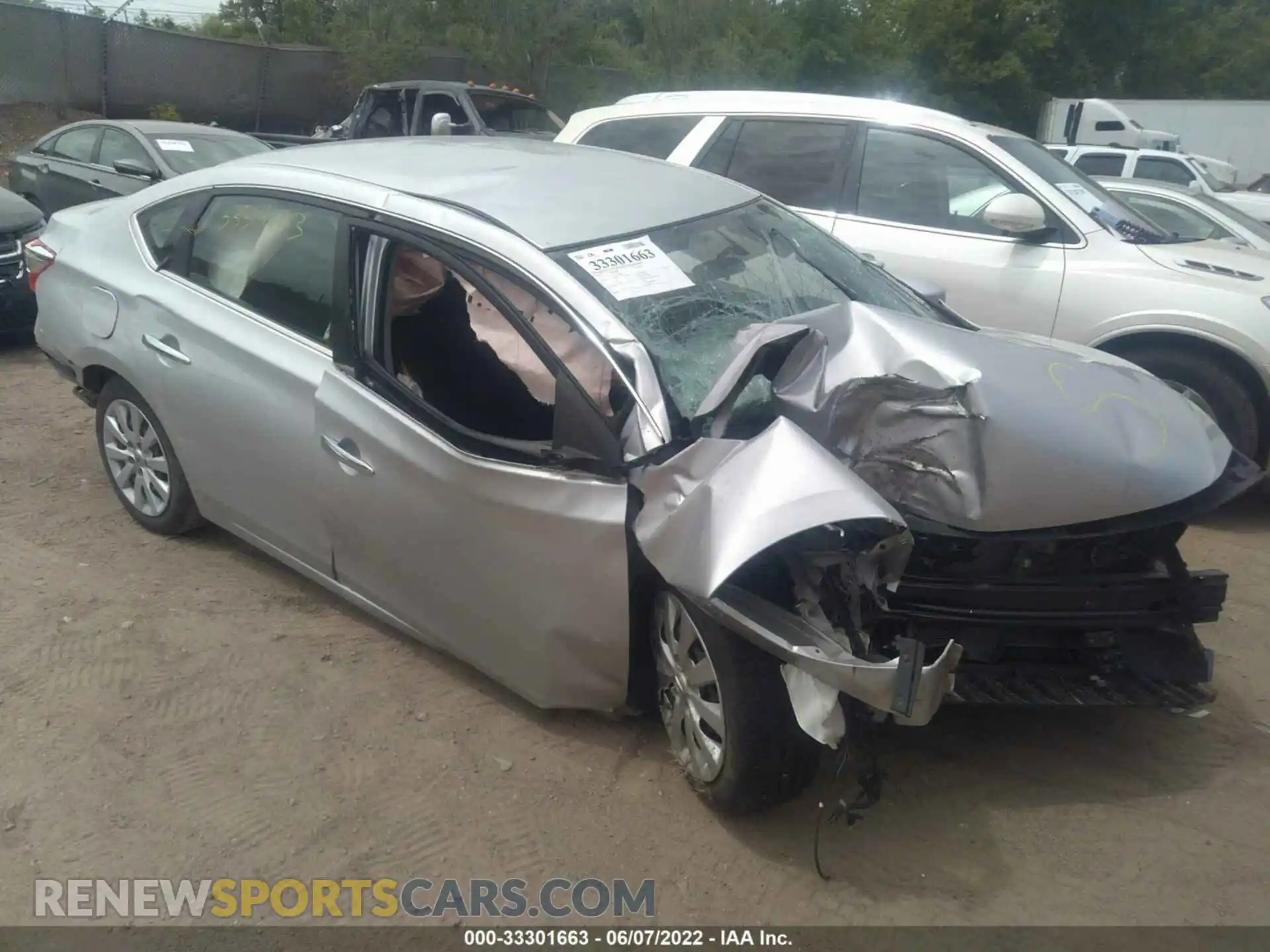 1 Photograph of a damaged car 3N1AB7AP3KY222000 NISSAN SENTRA 2019