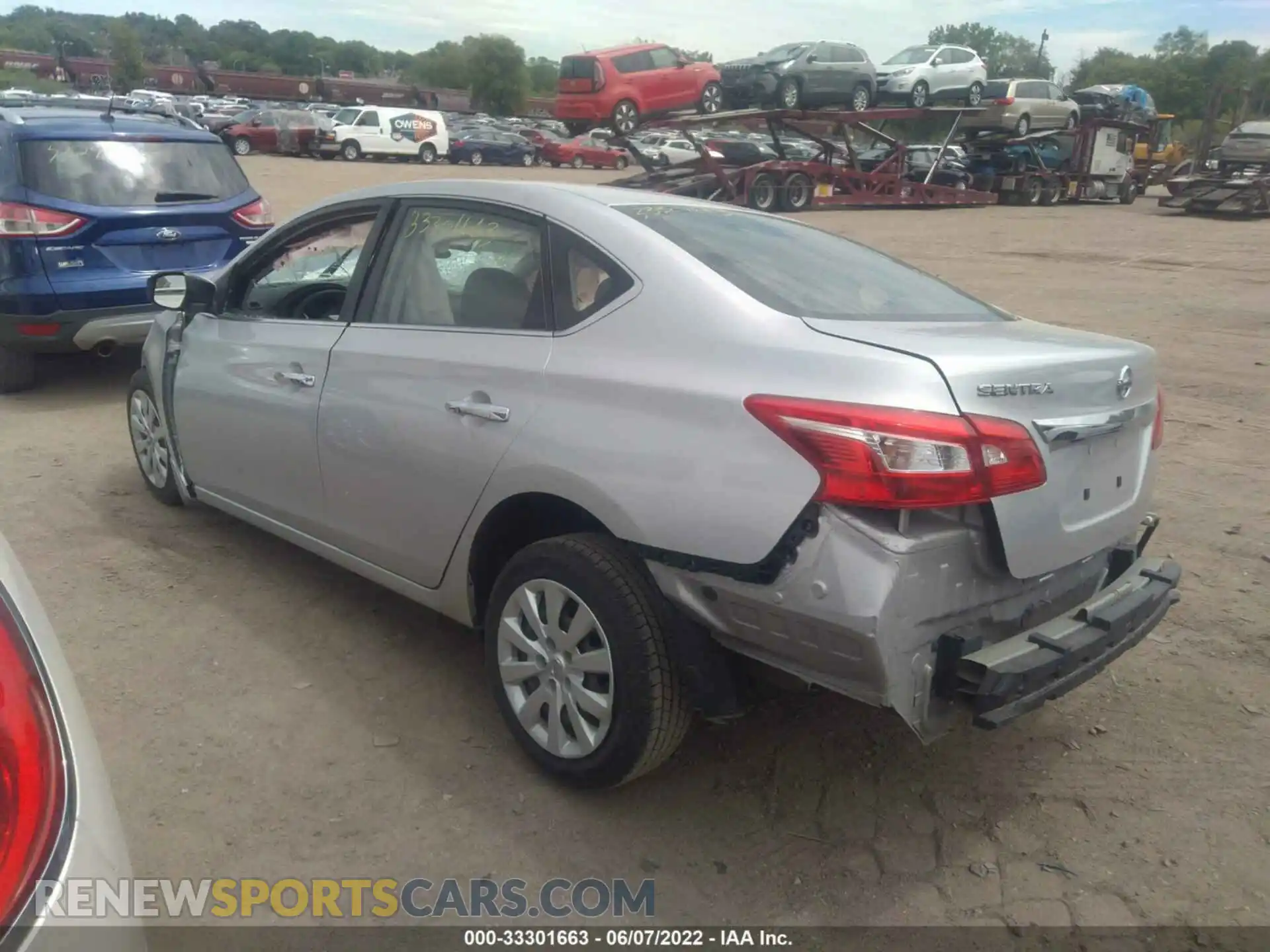 3 Photograph of a damaged car 3N1AB7AP3KY222000 NISSAN SENTRA 2019