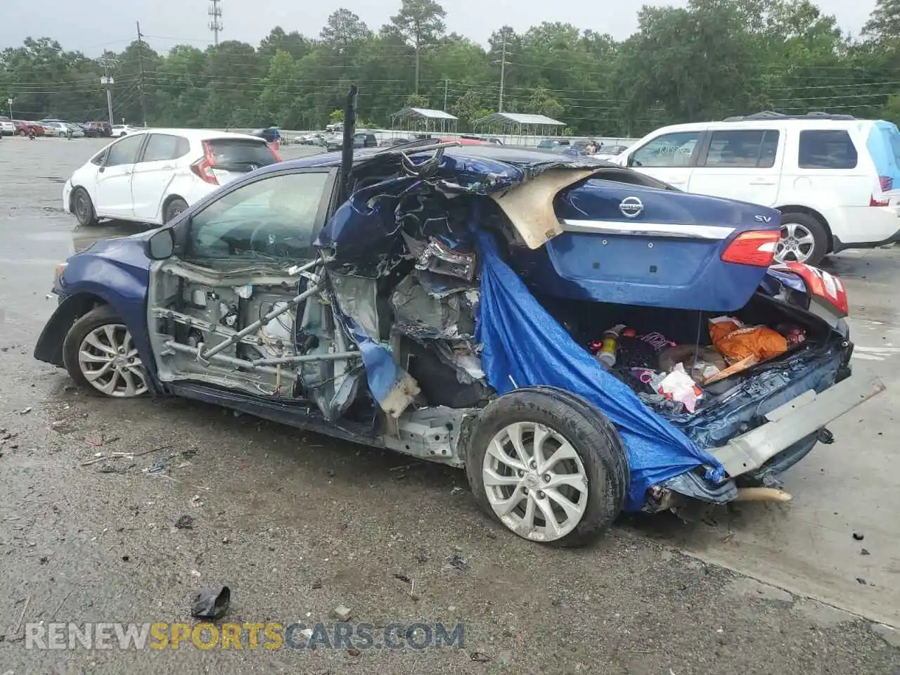 2 fotografías del automóvil dañado 3N1AB7AP5KY218854 NISSAN SENTRA 2019