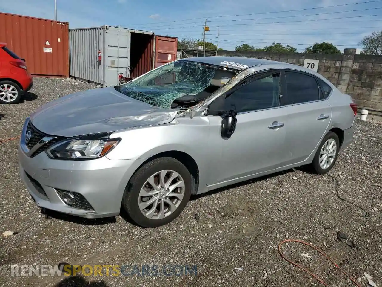 1 Photograph of a damaged car 3N1AB7AP6KY311530 NISSAN SENTRA 2019