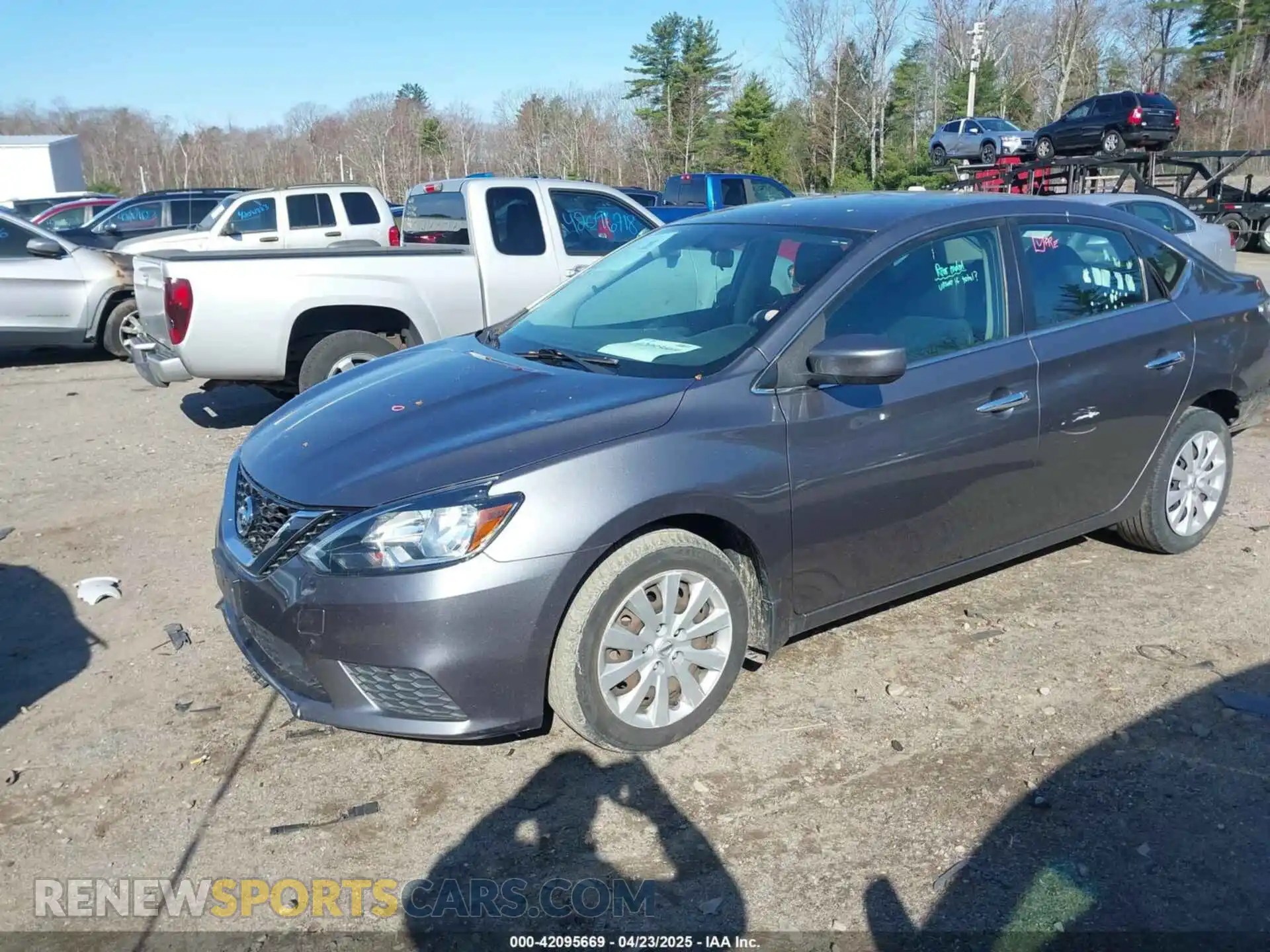 2 fotografías del automóvil dañado 3N1AB7AP7KY434981 NISSAN SENTRA 2019