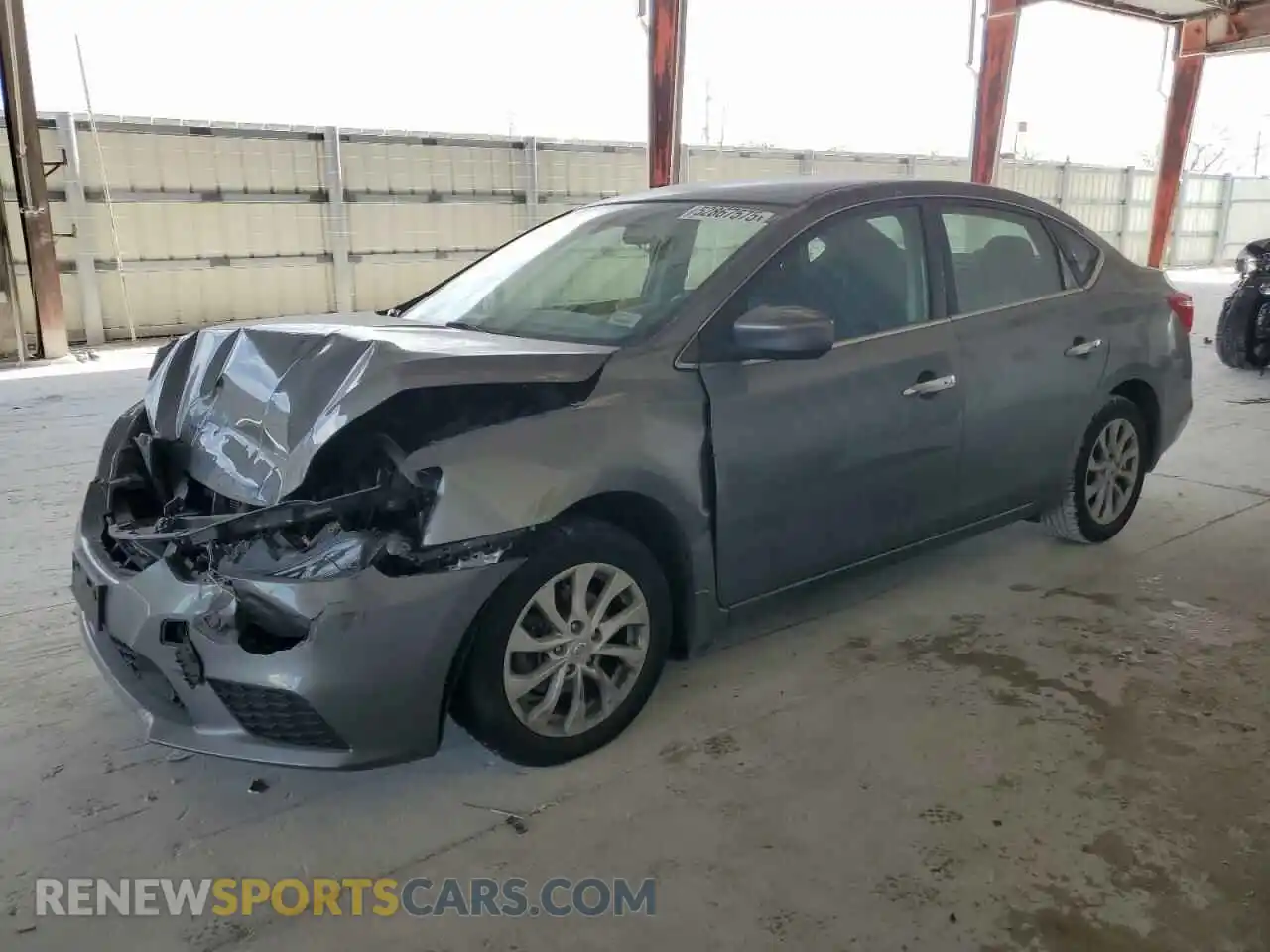 1 Photograph of a damaged car 3N1AB7AP9KL607459 NISSAN SENTRA 2019