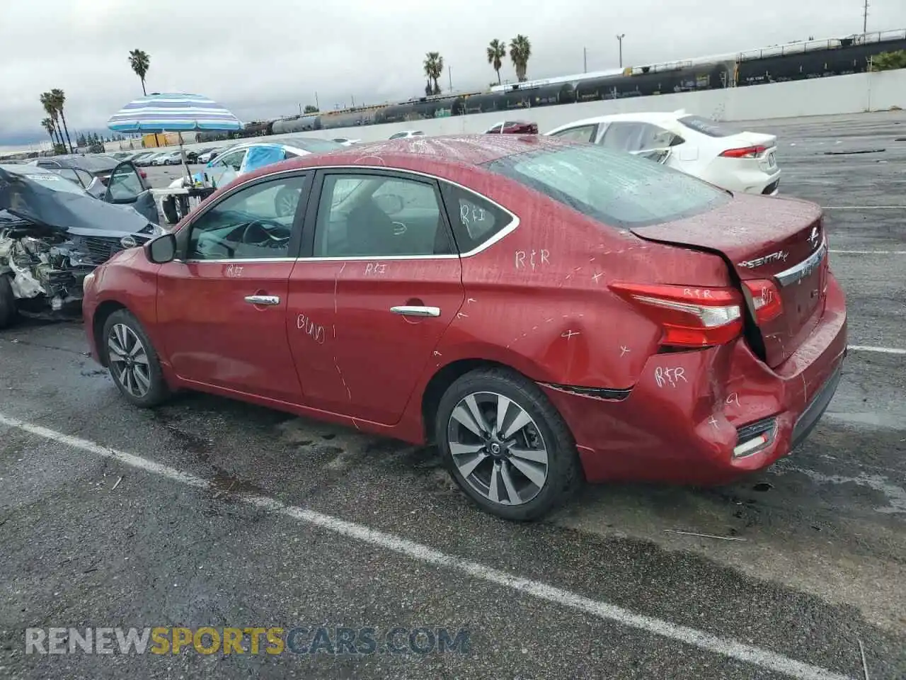2 Photograph of a damaged car 3N1AB7APXKY210751 NISSAN SENTRA 2019