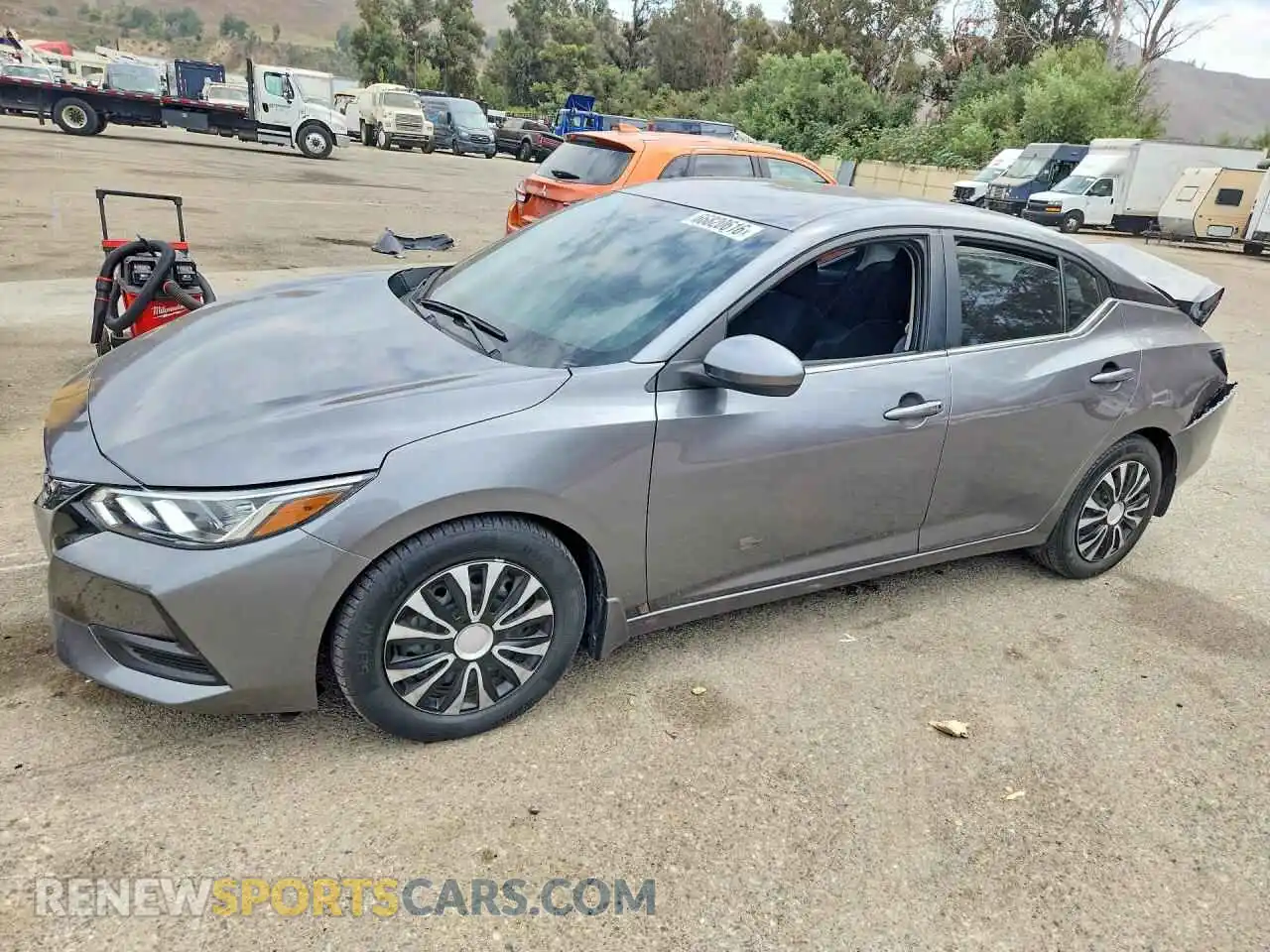 1 Photograph of a damaged car 3N1AB8BV1MY317144 NISSAN SENTRA 2021